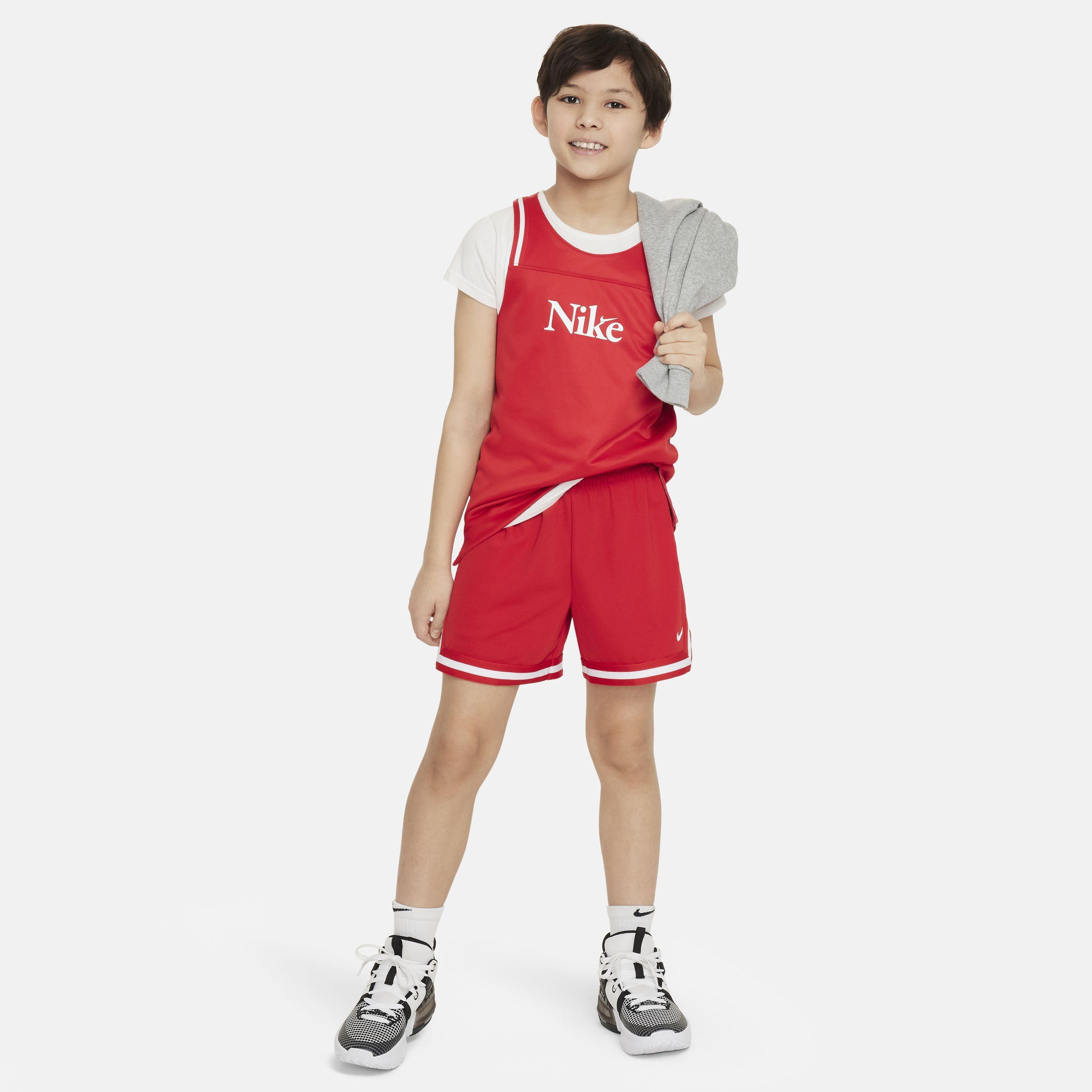 Nike Big Kids' DNA 5" Basketball Shorts - RED Thumbnail View 8