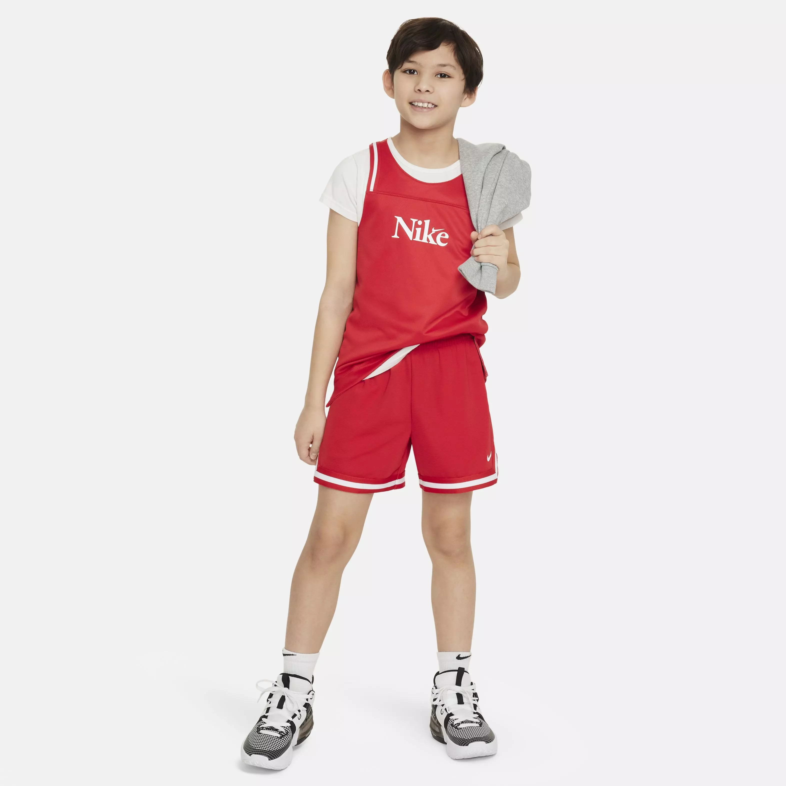 Nike Big Kids' DNA 5" Basketball Shorts - RED