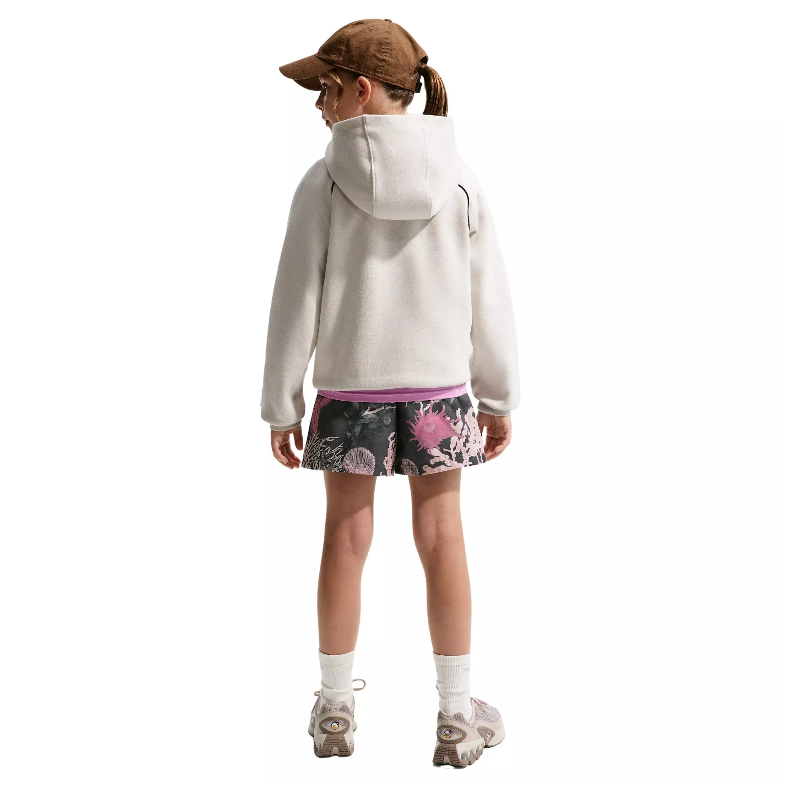 Nike Big Kids' Sportswear Club 4.5" Woven Shorts -Sequoia/Peony - SEQUOIA/PEONY