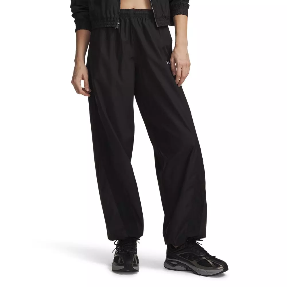 Under Armour Women's Icon Woven Pants - Black/White - BLACK/WHITE