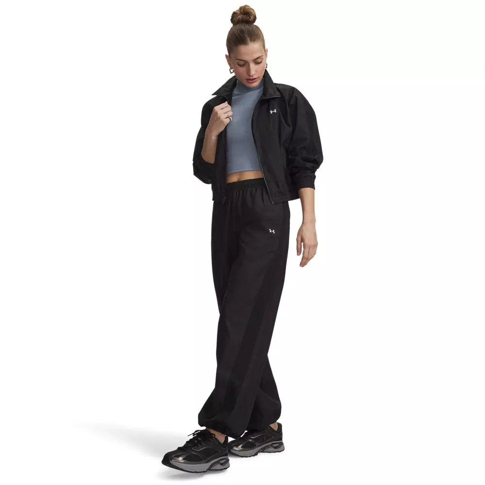Under Armour Women's Icon Woven Pants - Black/White - BLACK/WHITE
