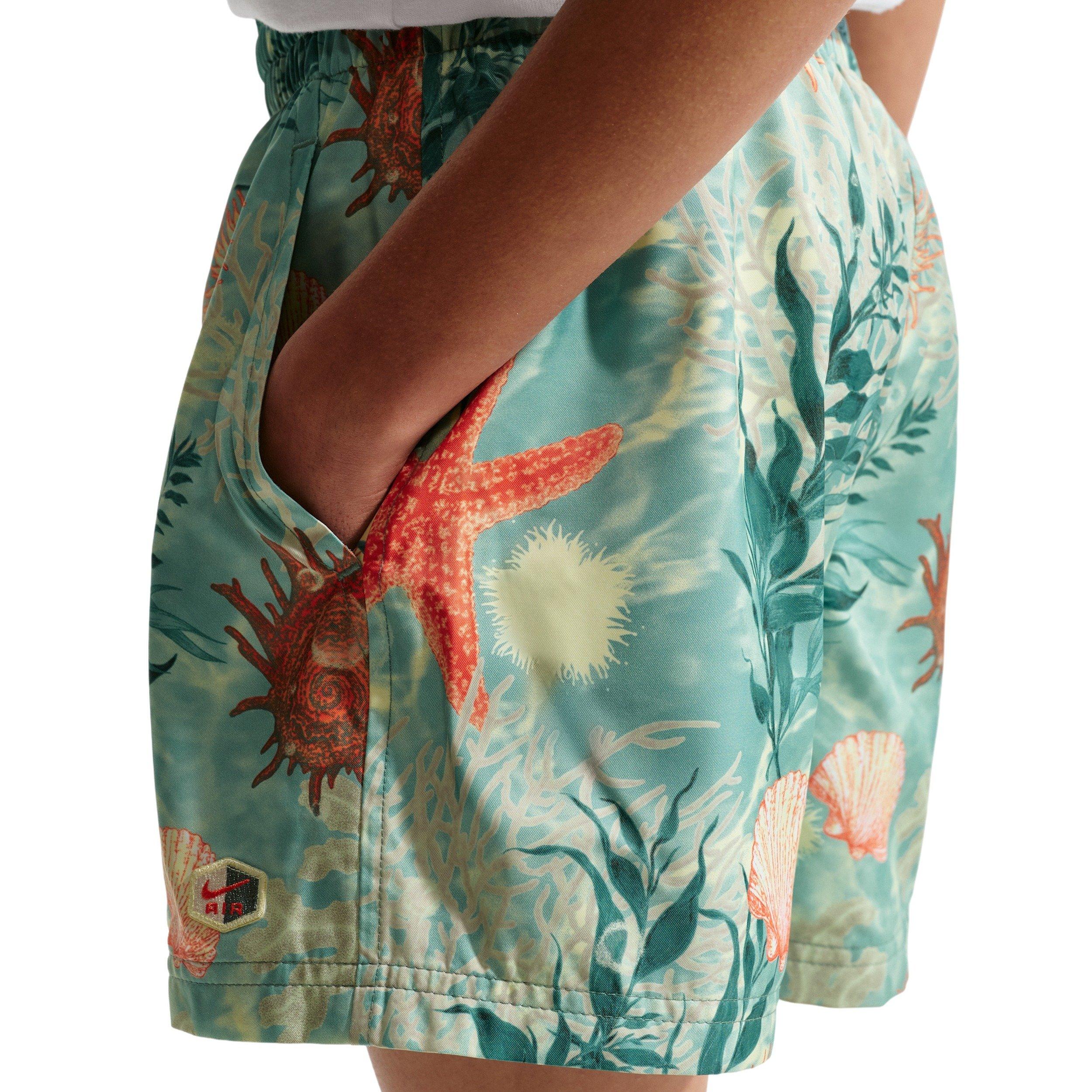 Nike Sportswear Club Big Kids' Green/Multi 4.5" Woven Shorts