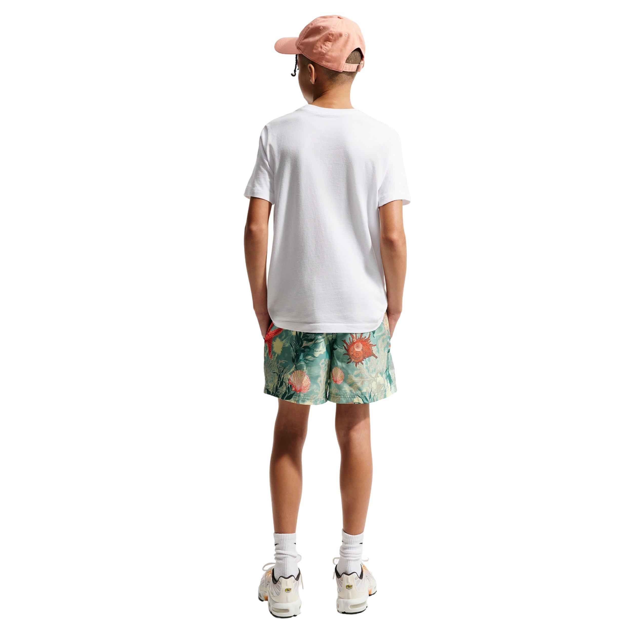 Nike Big Kids' Sportswear Club 4.5" Woven Shorts - Green/Multi - GREEN/MULTI Thumbnail View 5