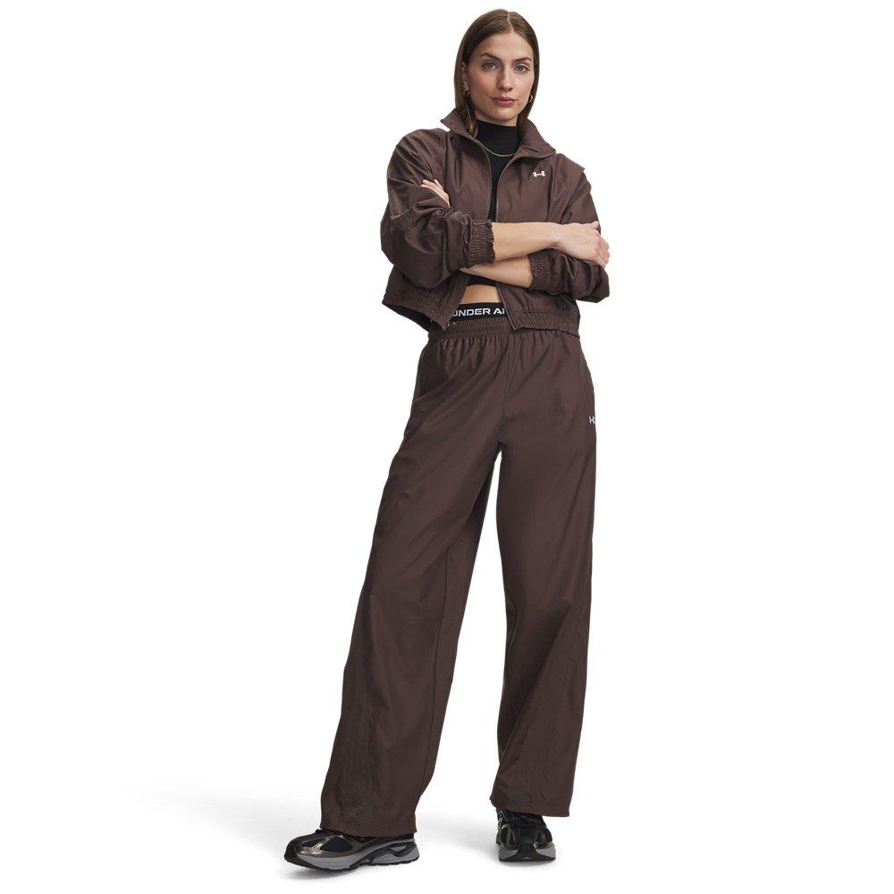 Under Armour Women's Icon Woven Pants - Peppercorn/White - PEPPERCORN/WHITE