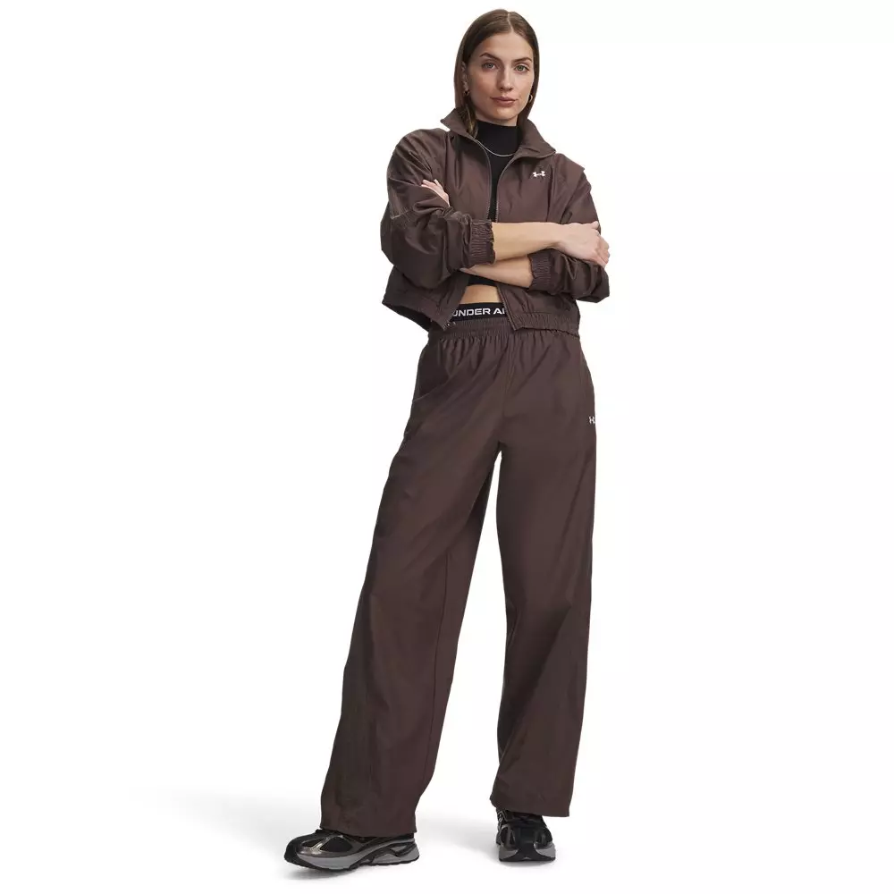 Under Armour Women's Icon Woven Pants - Peppercorn/White - PEPPERCORN/WHITE
