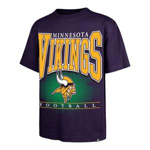 '47 Minnesota Vikings Hot Corner Short Sleeve Tee-Purple