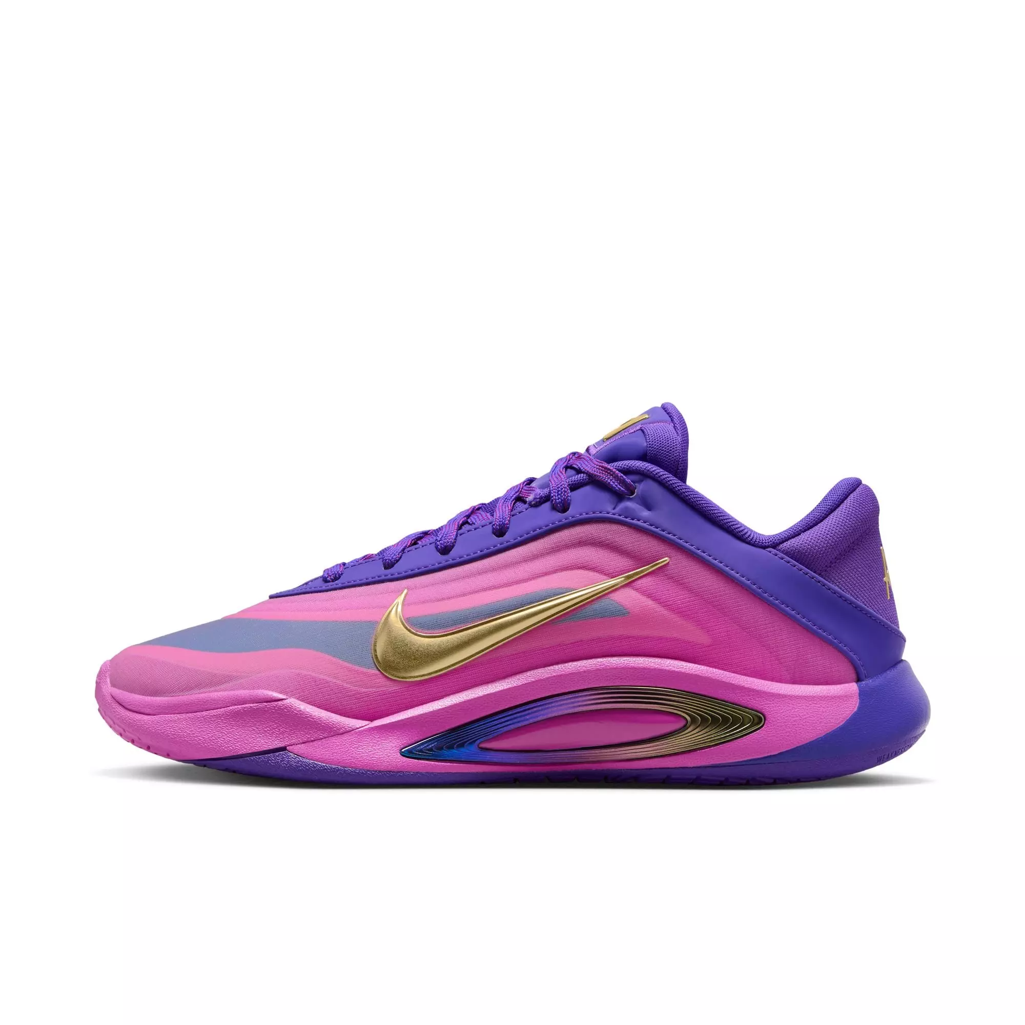 Nike A'One "Fierce Purple" Unisex Basketball Shoe - FIERCE PURPLE/METALLIC GOLD/HYPER VIOLET