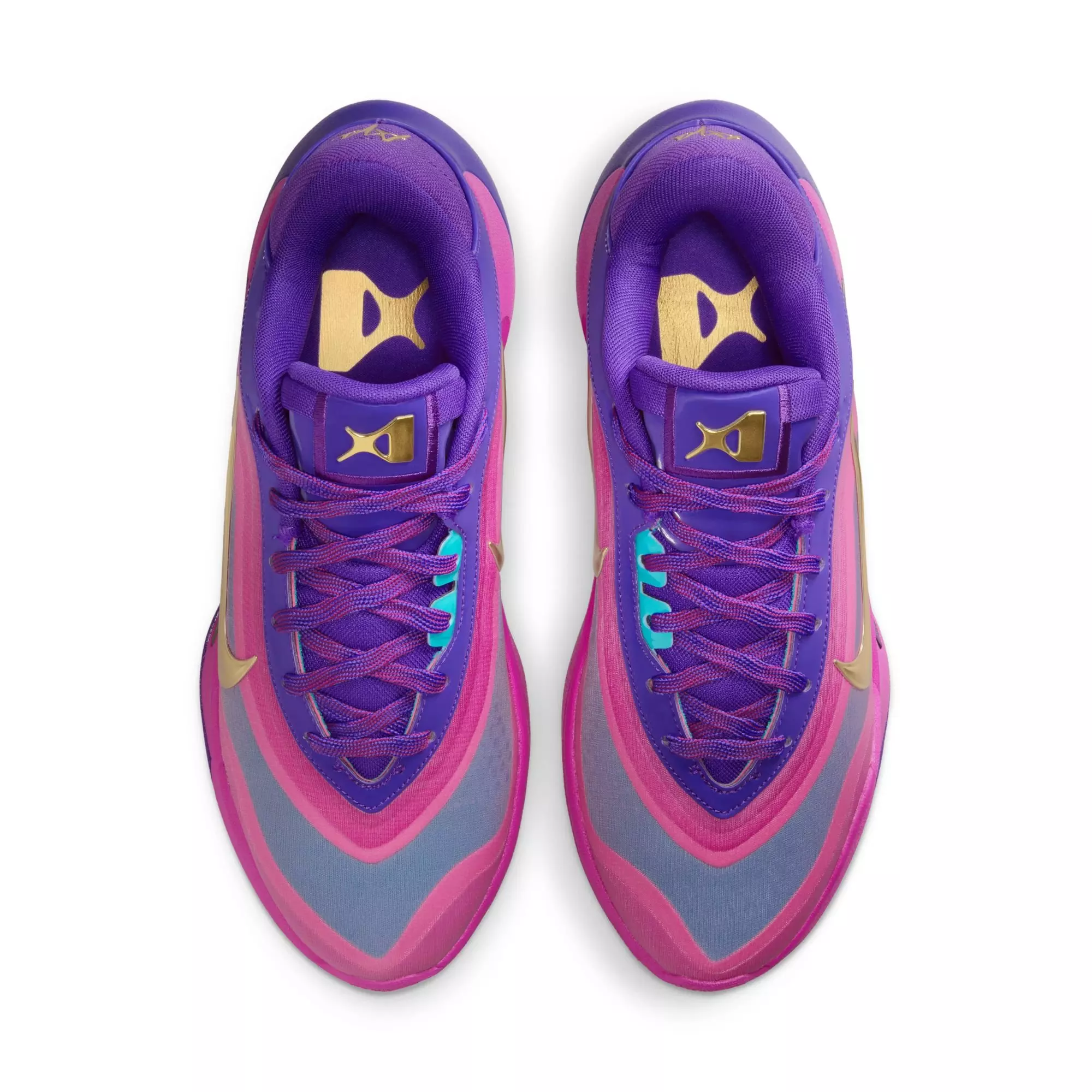 Nike A'One "Fierce Purple" Unisex Basketball Shoe - FIERCE PURPLE/METALLIC GOLD/HYPER VIOLET