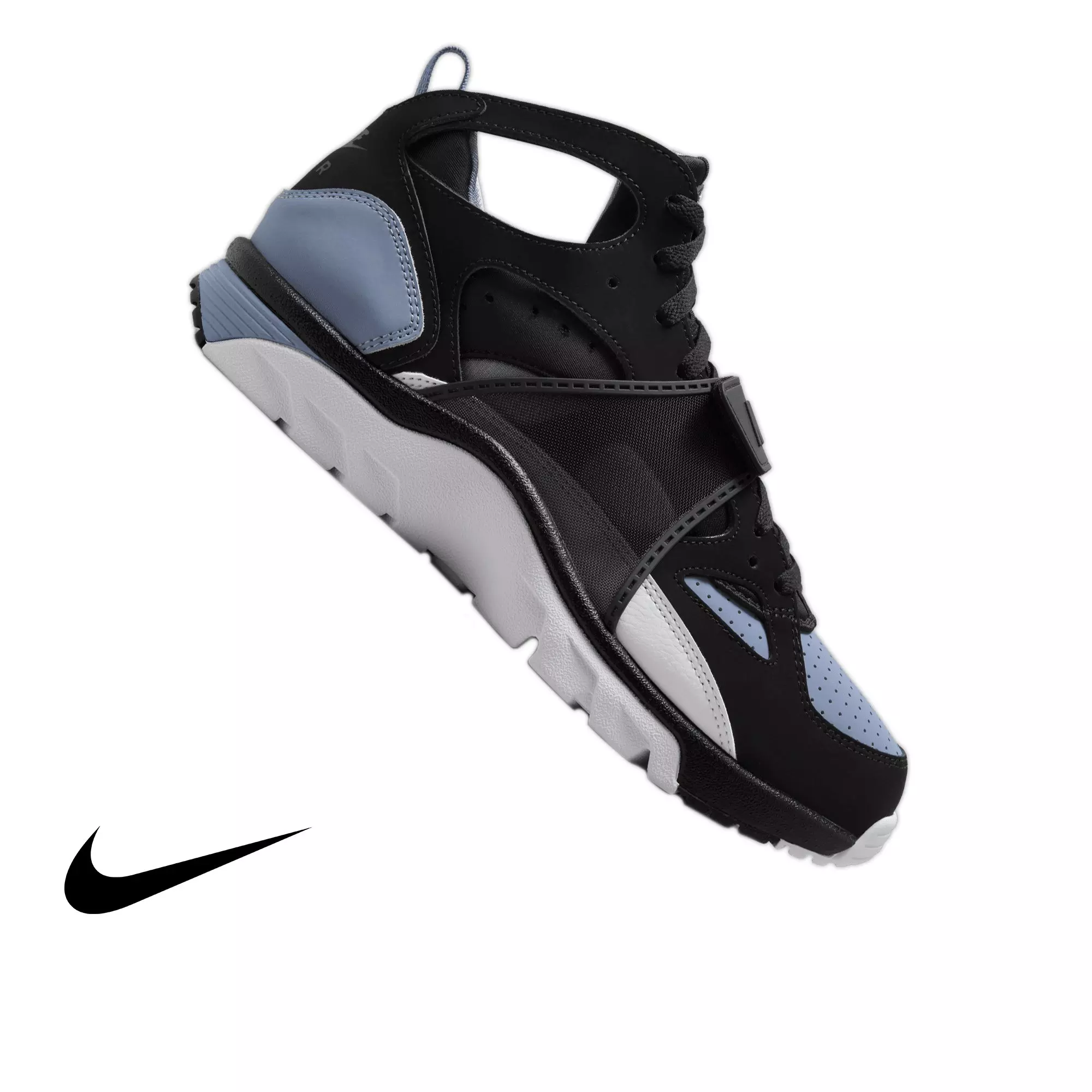 Nike Air Trainer Huarache "Cool Blue" Men's Shoe - BLACK/COOL BLUE/WHITE