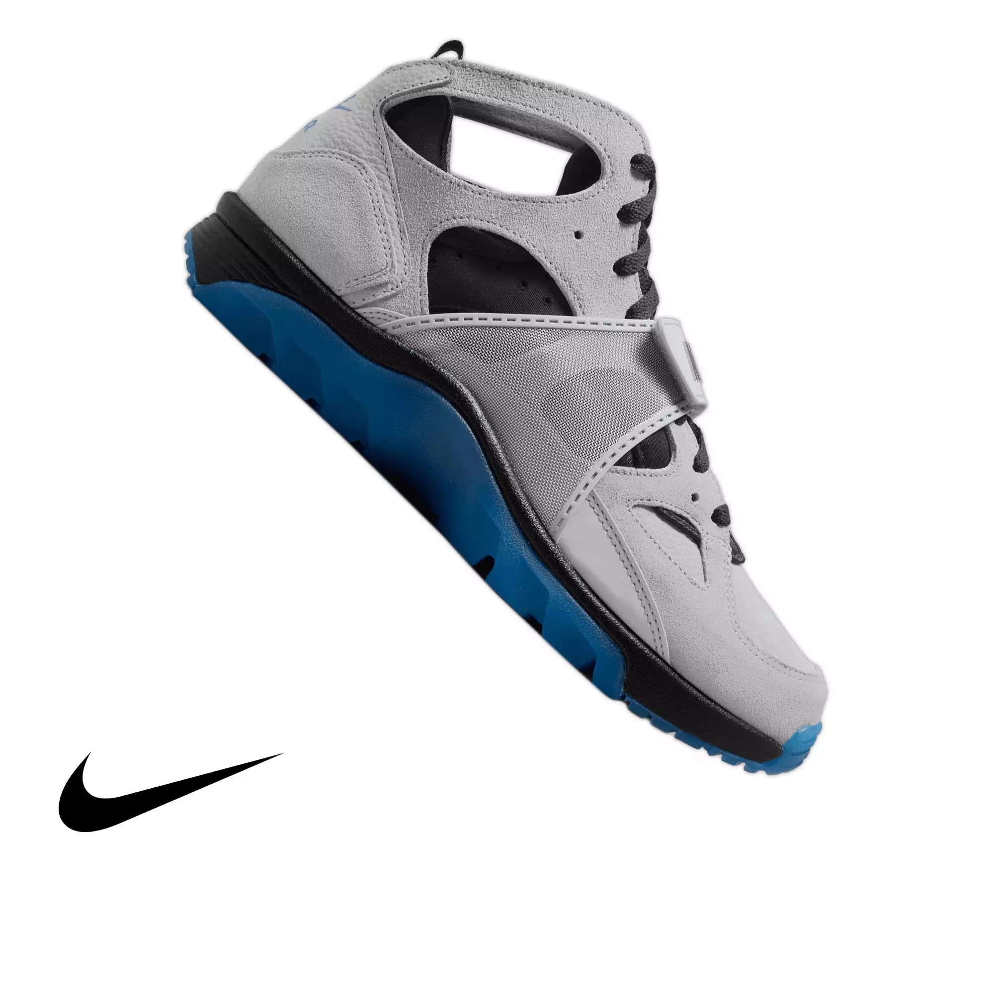 Nike Air Trainer Huarache "Cool Grey" Men's Shoe - WOLF GREY/STAR BLUE/BLACK