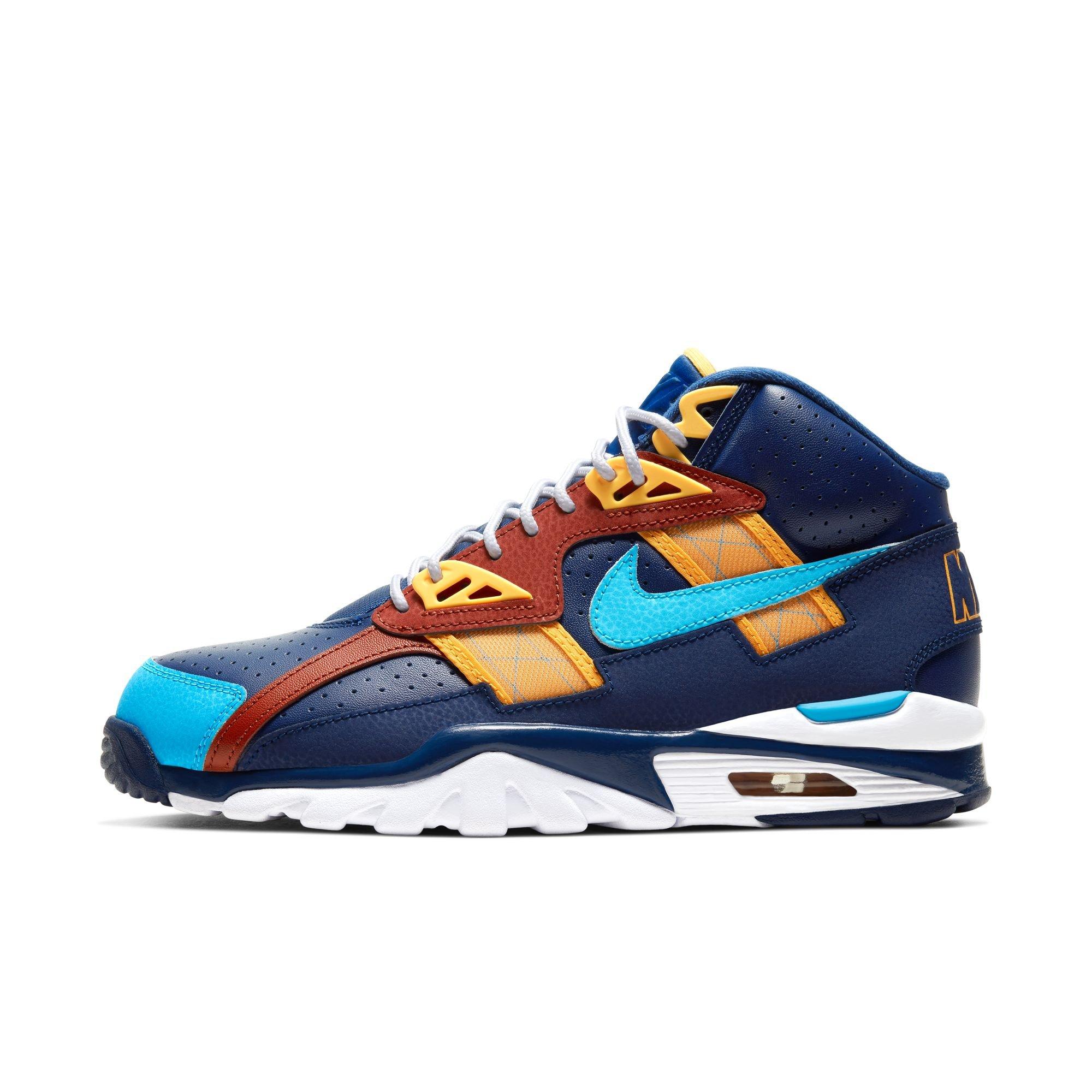 Nike Air Trainer SC High "Blue Void/Blue Fury/Rugged Orange" Men's Shoe - BLUE Thumbnail View 3