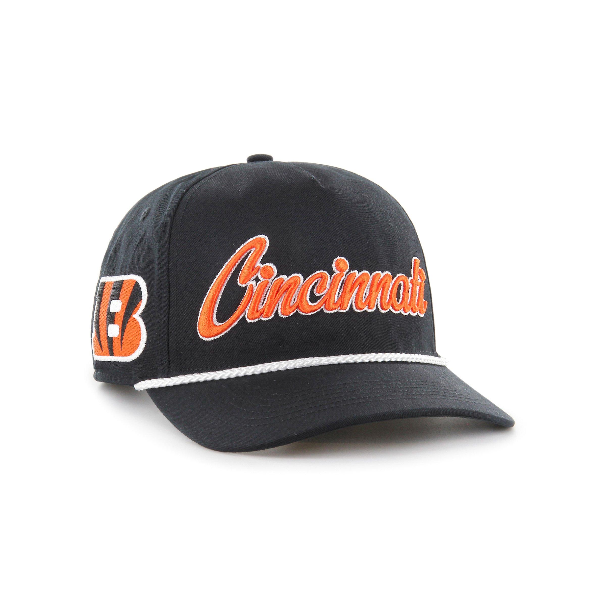 '47 Cincinnati Bengals Overhand Hitch Snapback Hat-Black