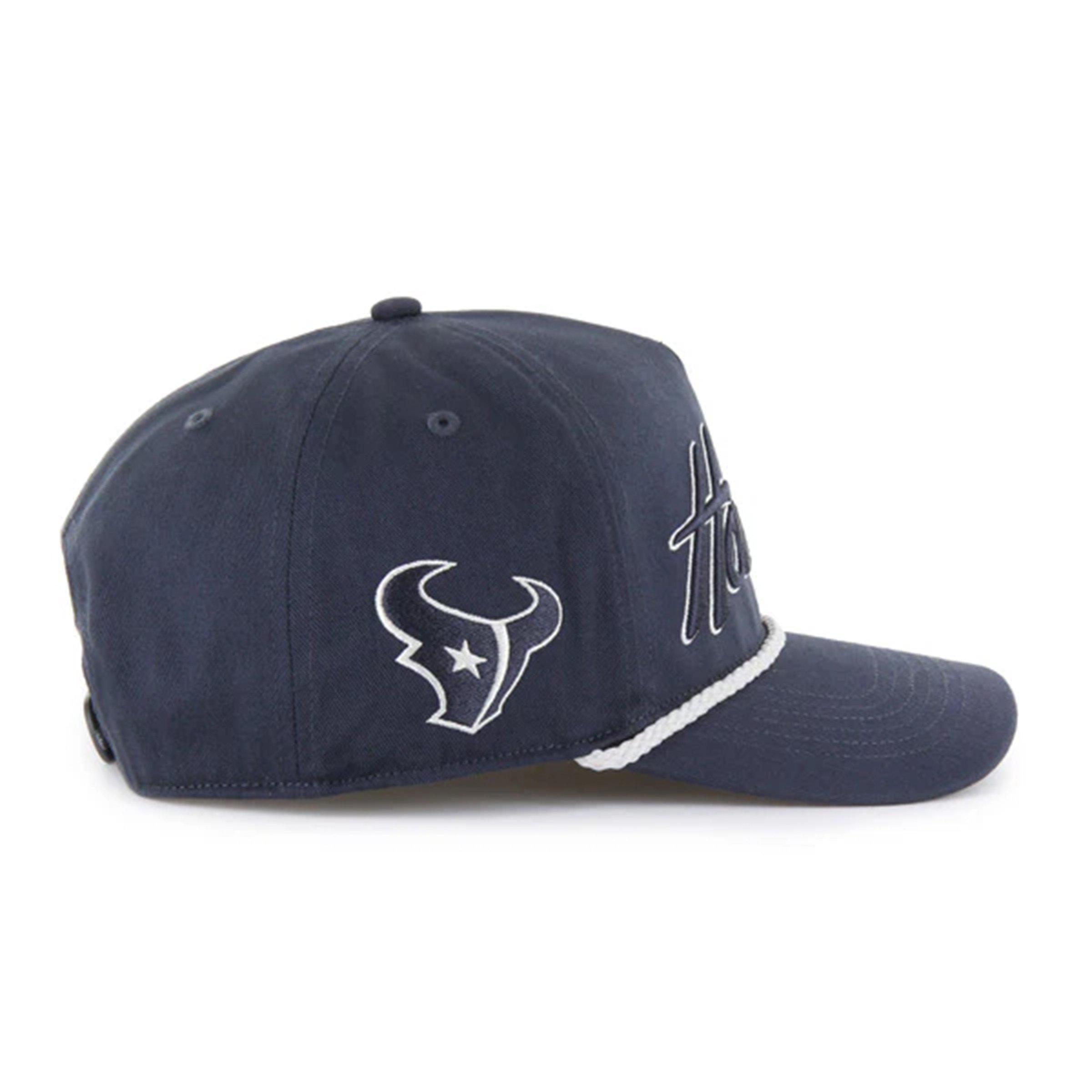 47 Houston Texans Overhand Hitch Snapback Hat - Navy - NAVY Thumbnail View 3