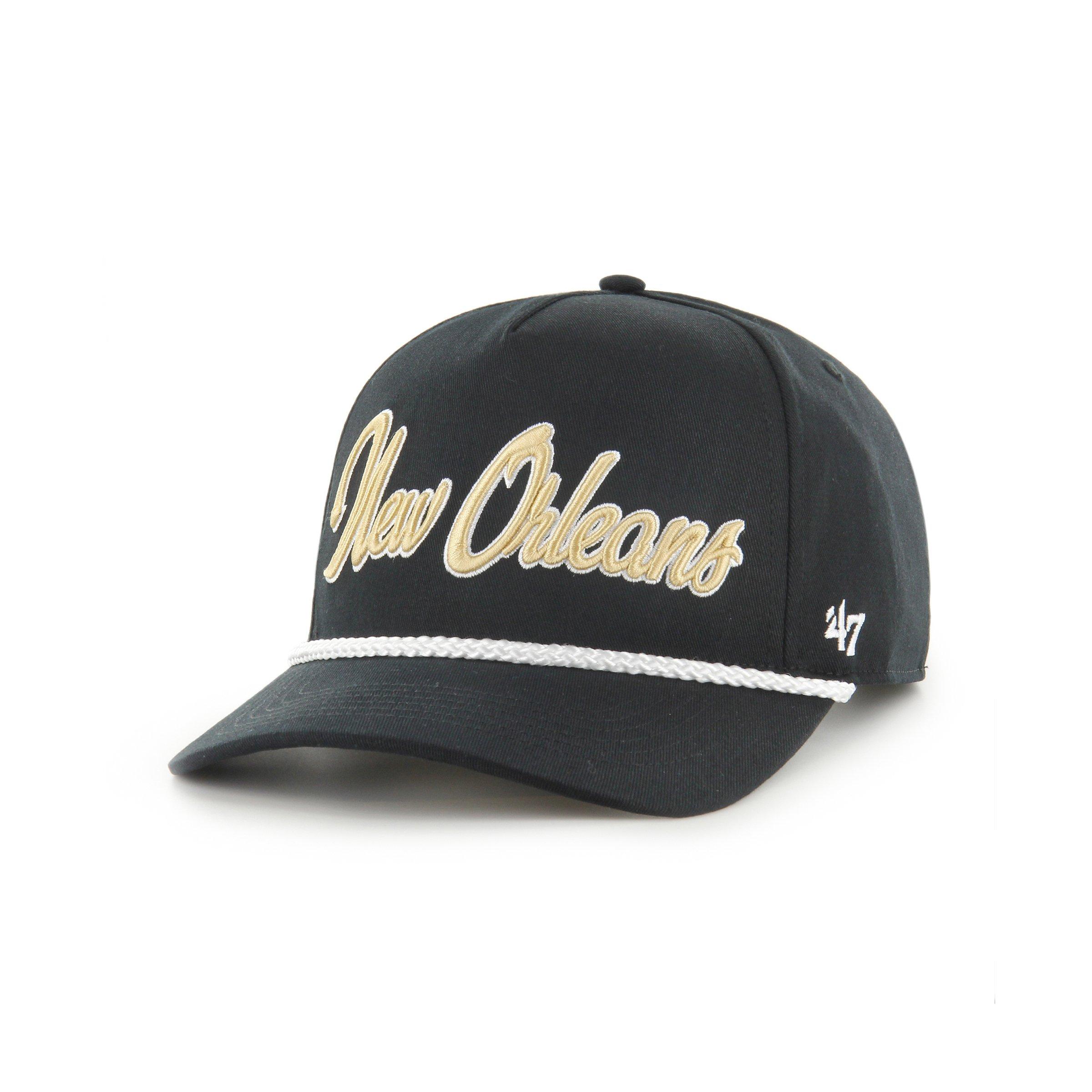 47 New Orleans Saints Overhand Hitch Black Snapback Hat