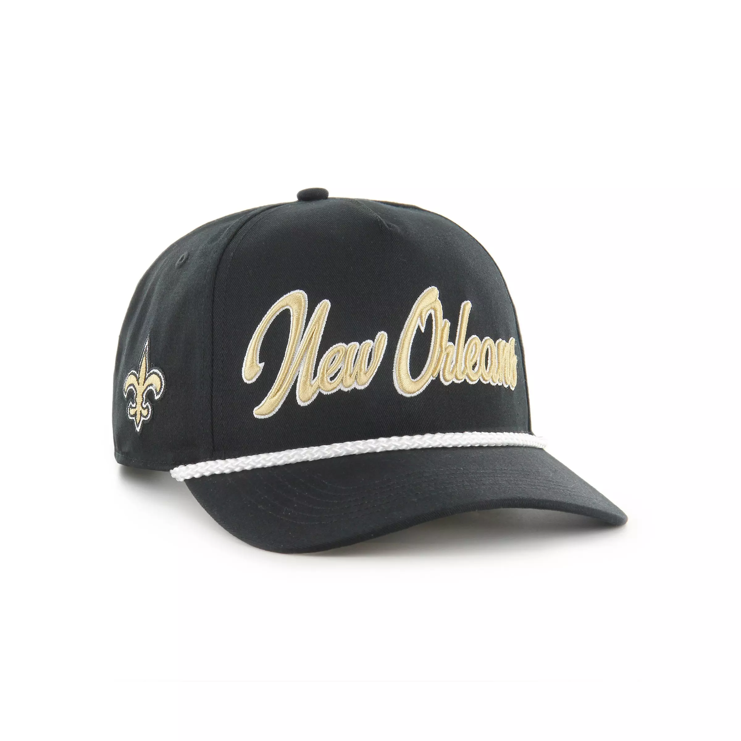 47 New Orleans Saints Overhand Hitch Snapback Hat - Black - BLACK