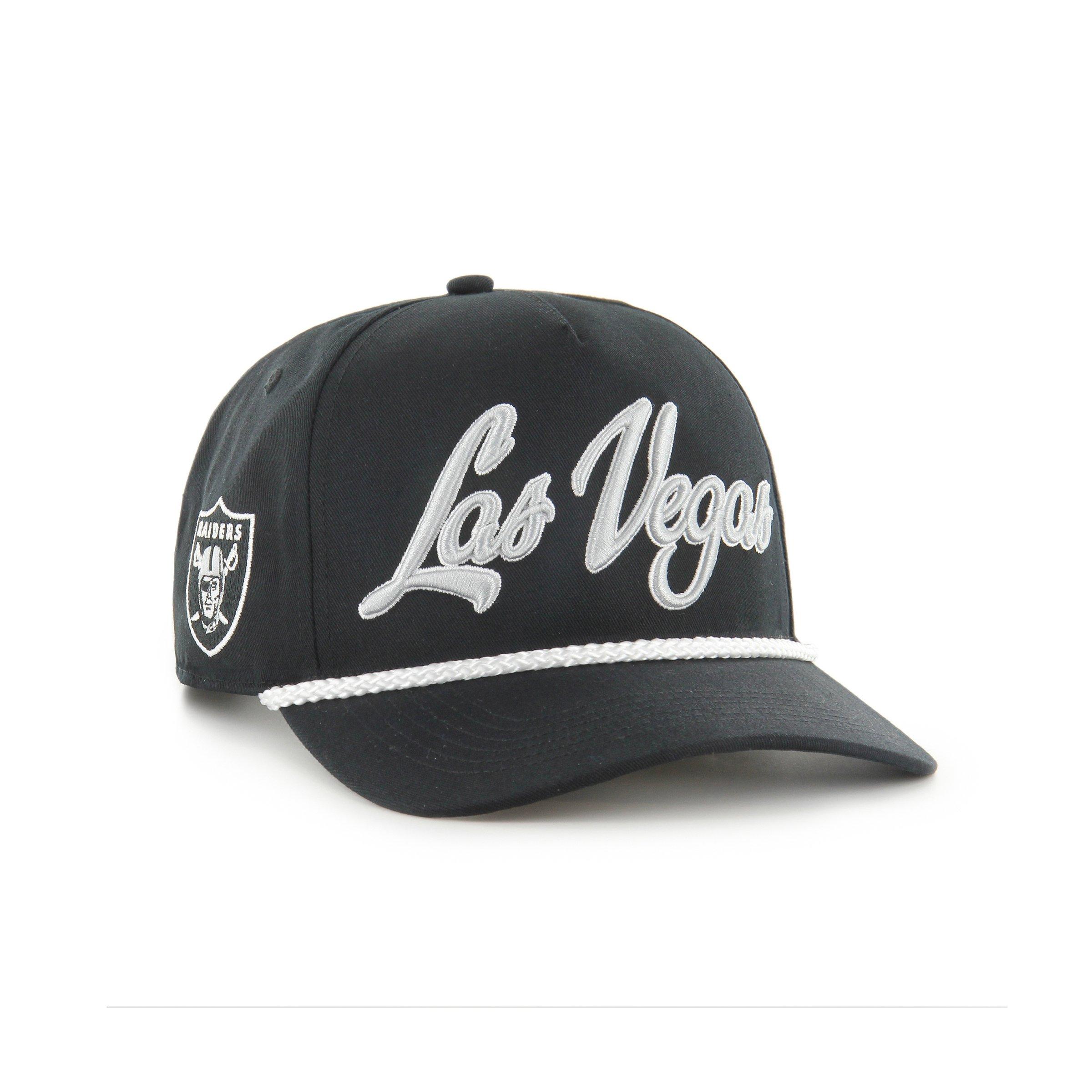 47 Las Vegas Raiders Overhand Hitch Black Snapback Hat