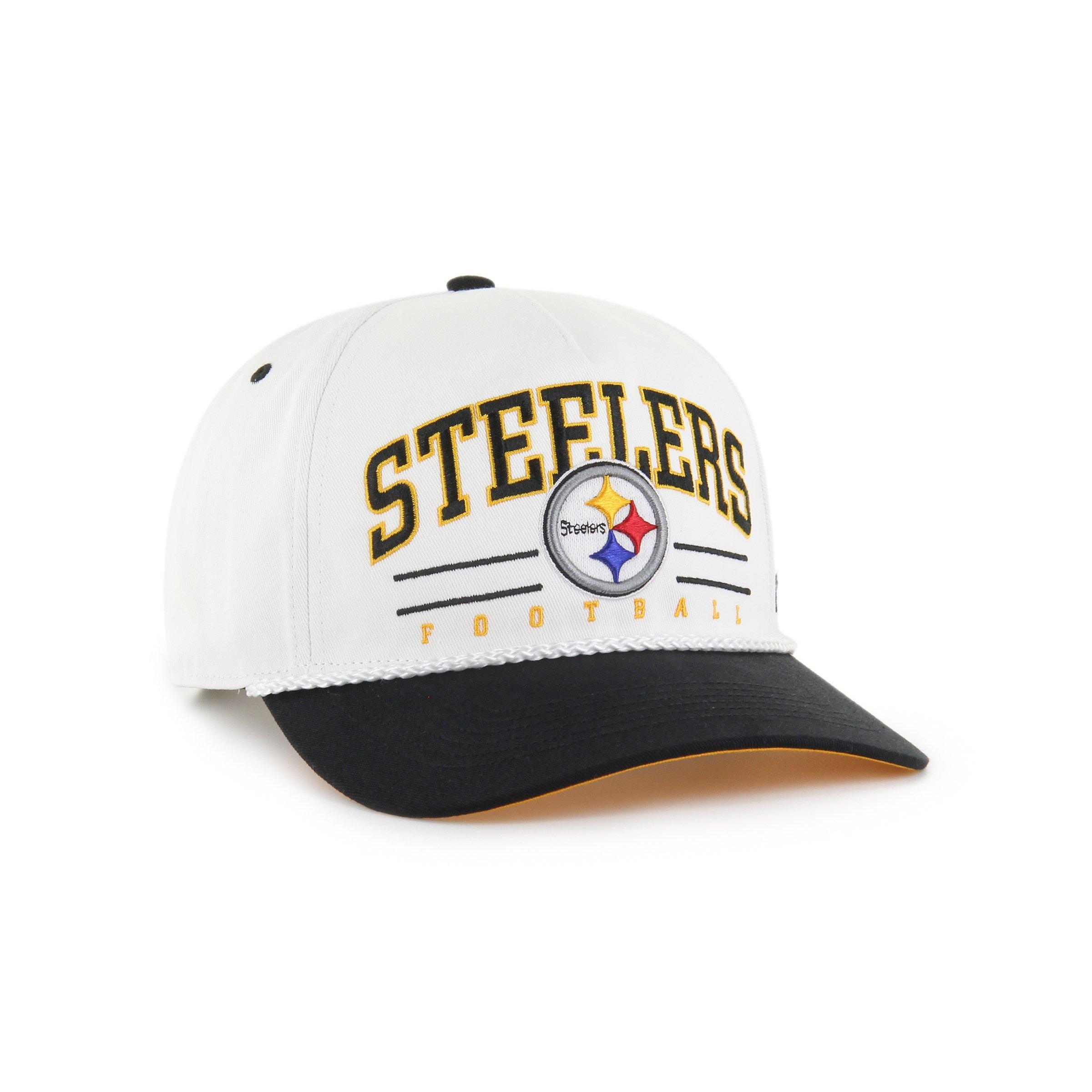 '47 Pittsburgh Steelers Roscoe Hitch Snapback Cap-White