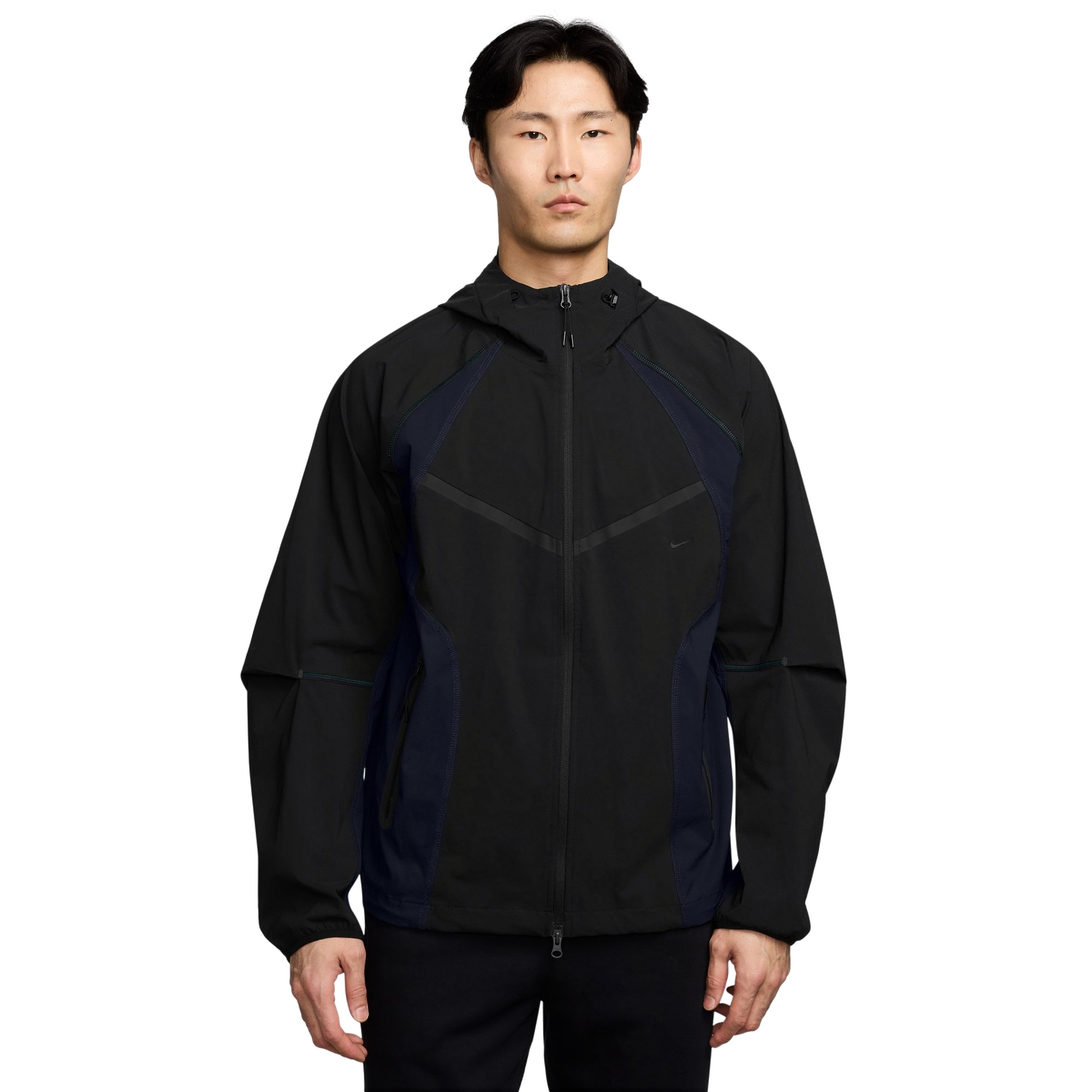 Nike Men's Tech Woven Full-Zip Jacket - BLACK Thumbnail View 1