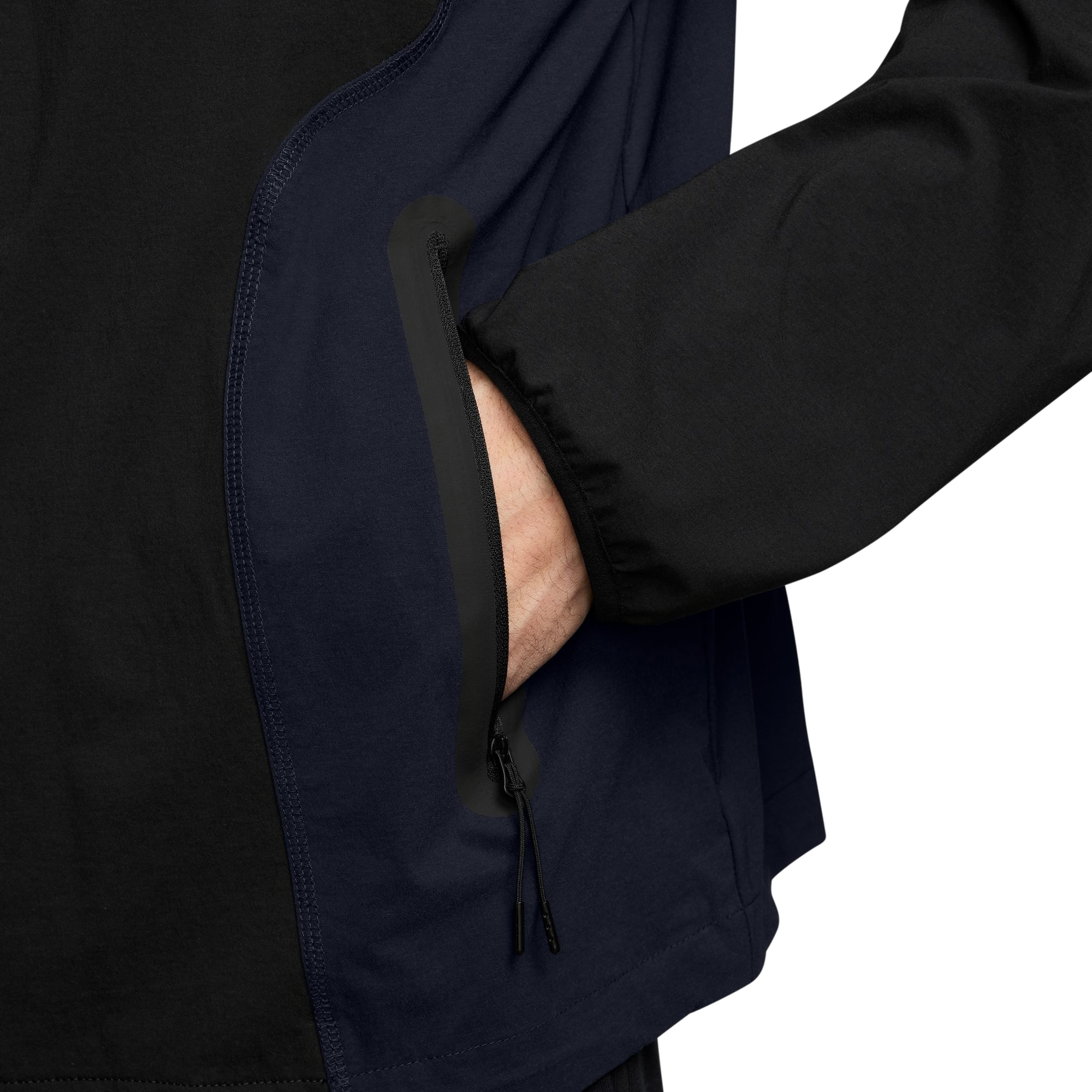 Nike Men's Tech Woven Full-Zip Jacket - BLACK Thumbnail View 3