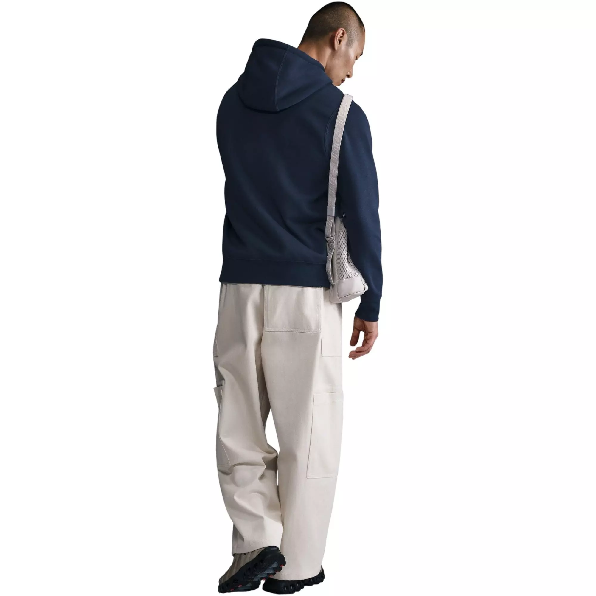 Nike Men's Club Pullover Fleece Hoodie - Navy - NAVY