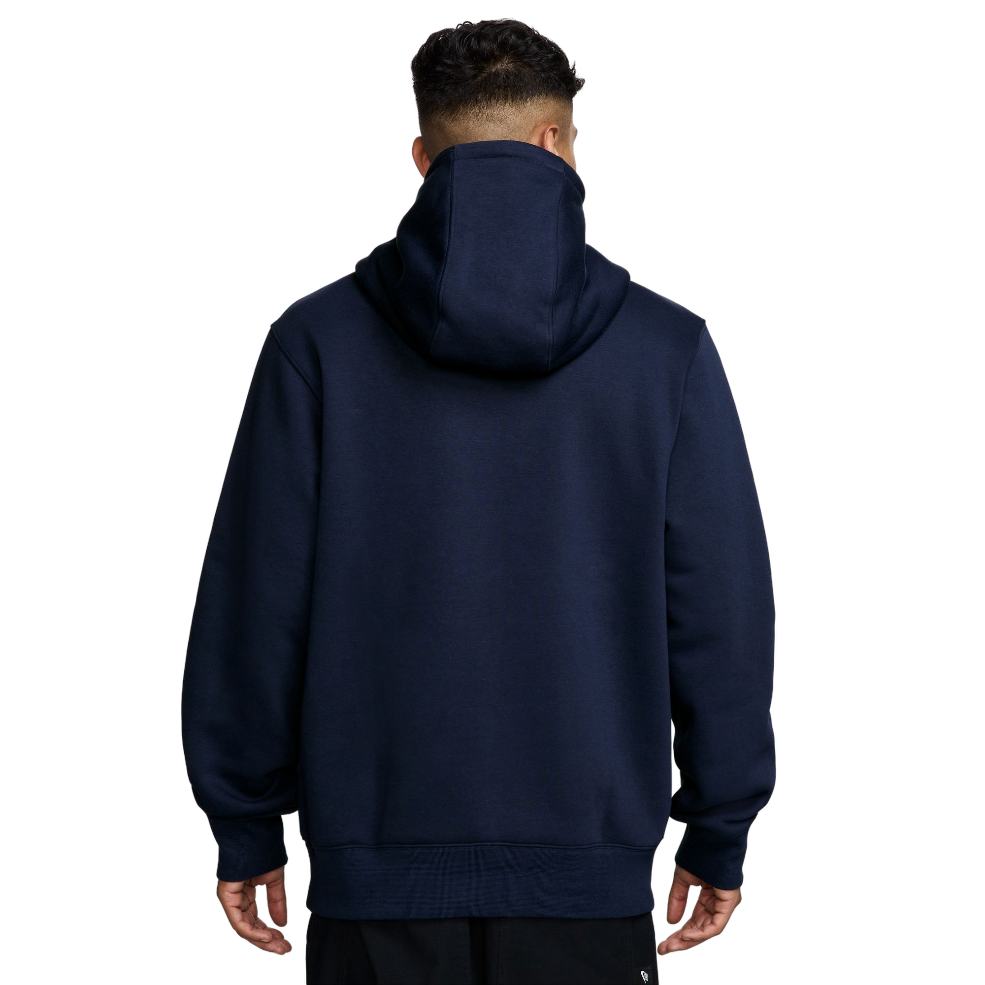 Nike Men's Club Pullover Fleece Hoodie - NAVY Thumbnail View 2
