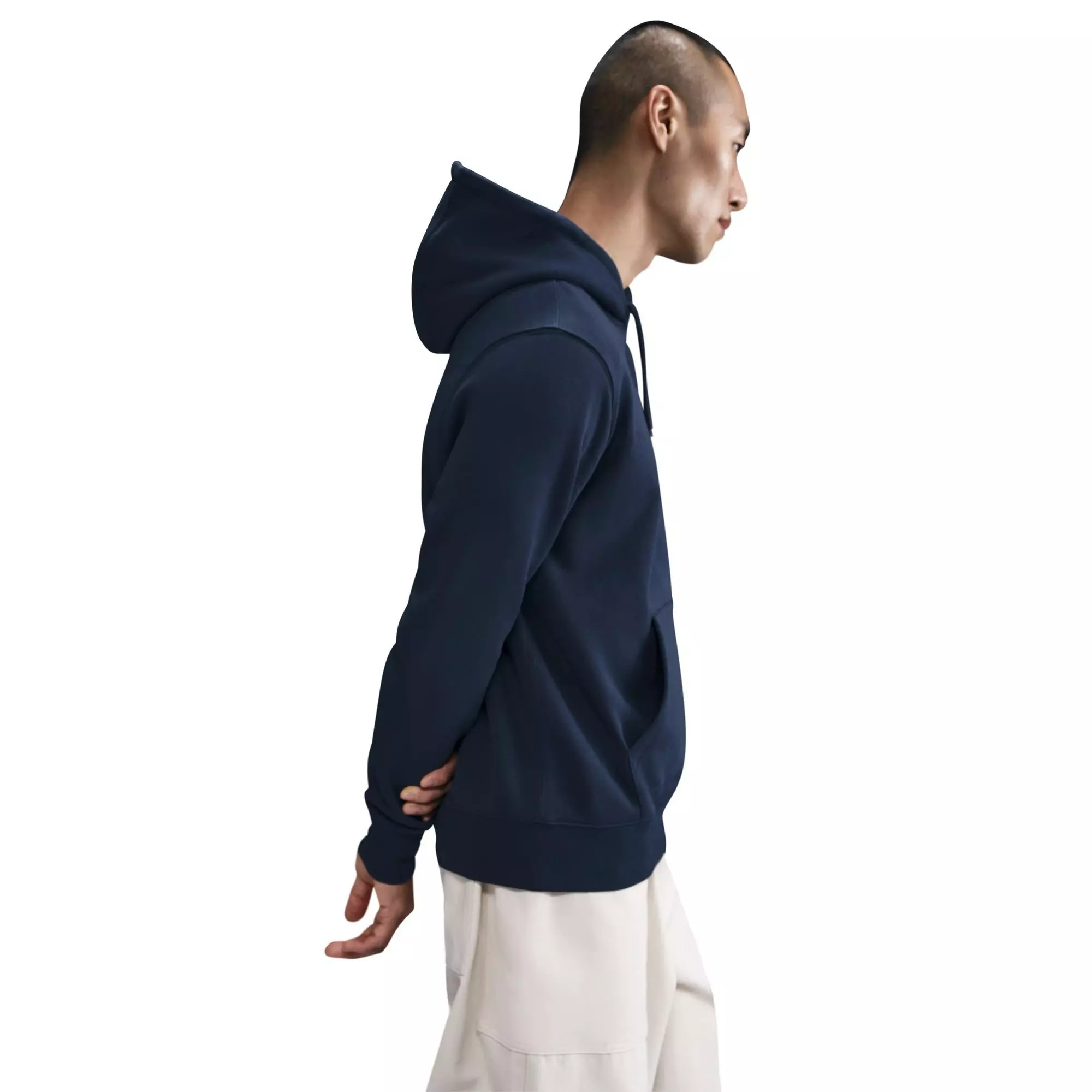 Nike Men's Club Pullover Fleece Hoodie - Navy - NAVY