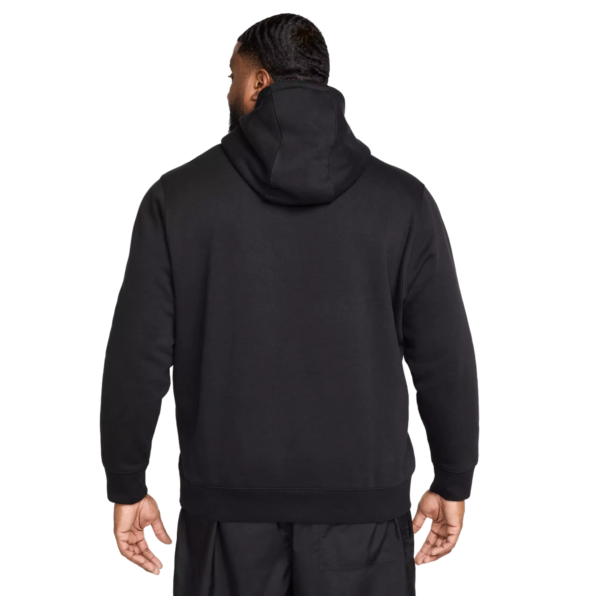 Nike Men's Club Pull-Over Fleece Hoodie - BLACK