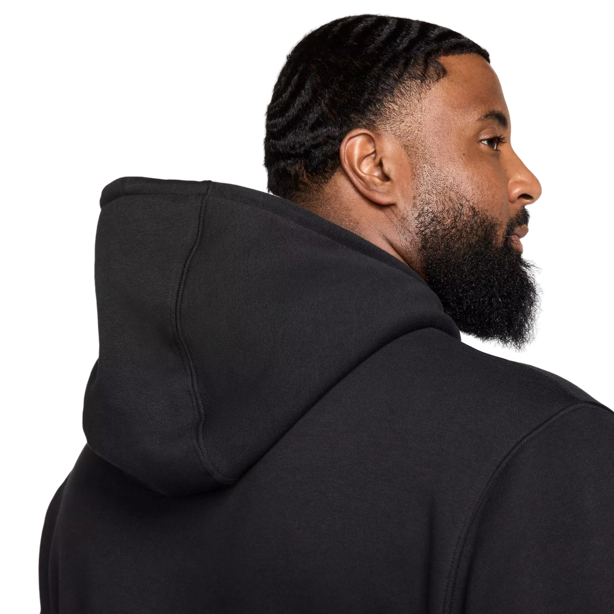 Nike Men's Club Pullover Fleece Hoodie - Black - BLACK