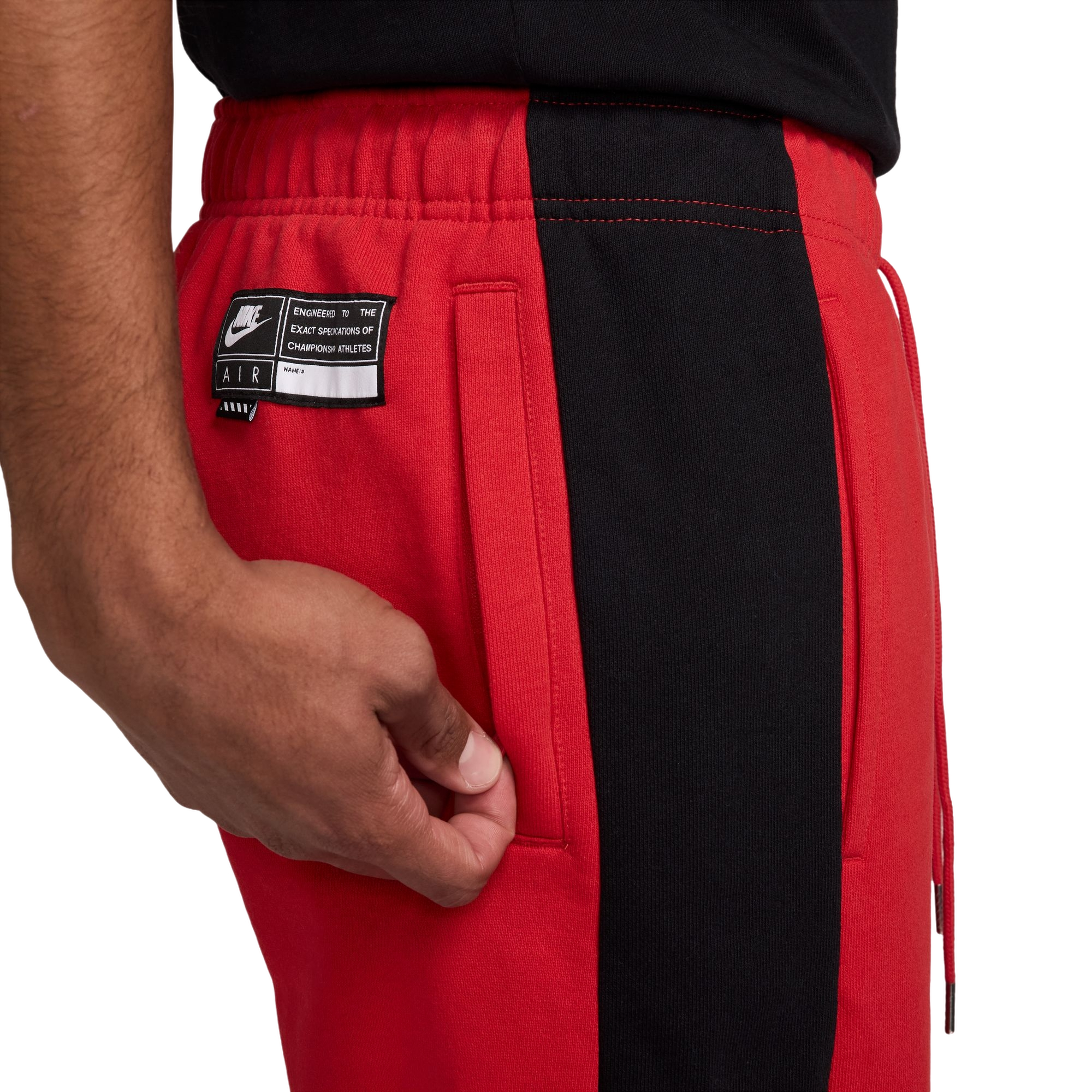Nike Men's Air Fleece Joggers - Red - RED Thumbnail View 3