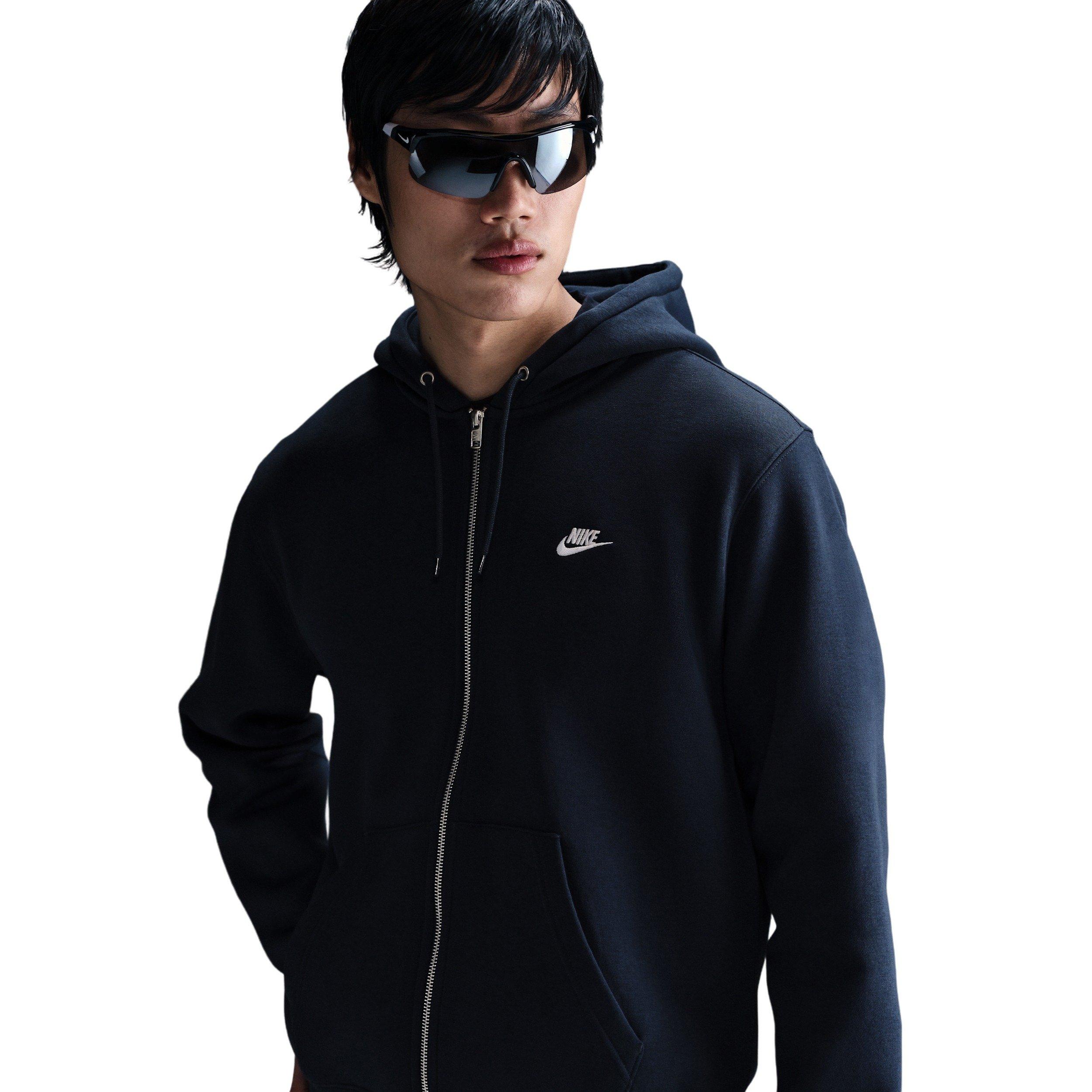 Nike Men's Club Full-Zip Fleece Jacket - Navy - NAVY Thumbnail View 1