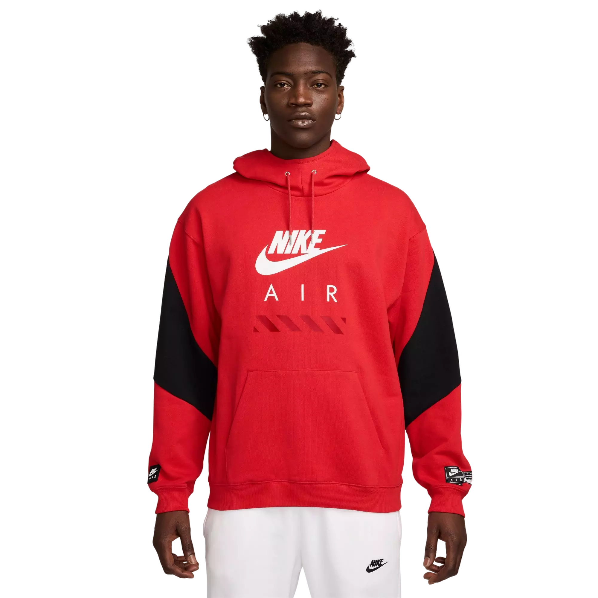 Nike Men's Air Fleece Pullover Hoodie - RED