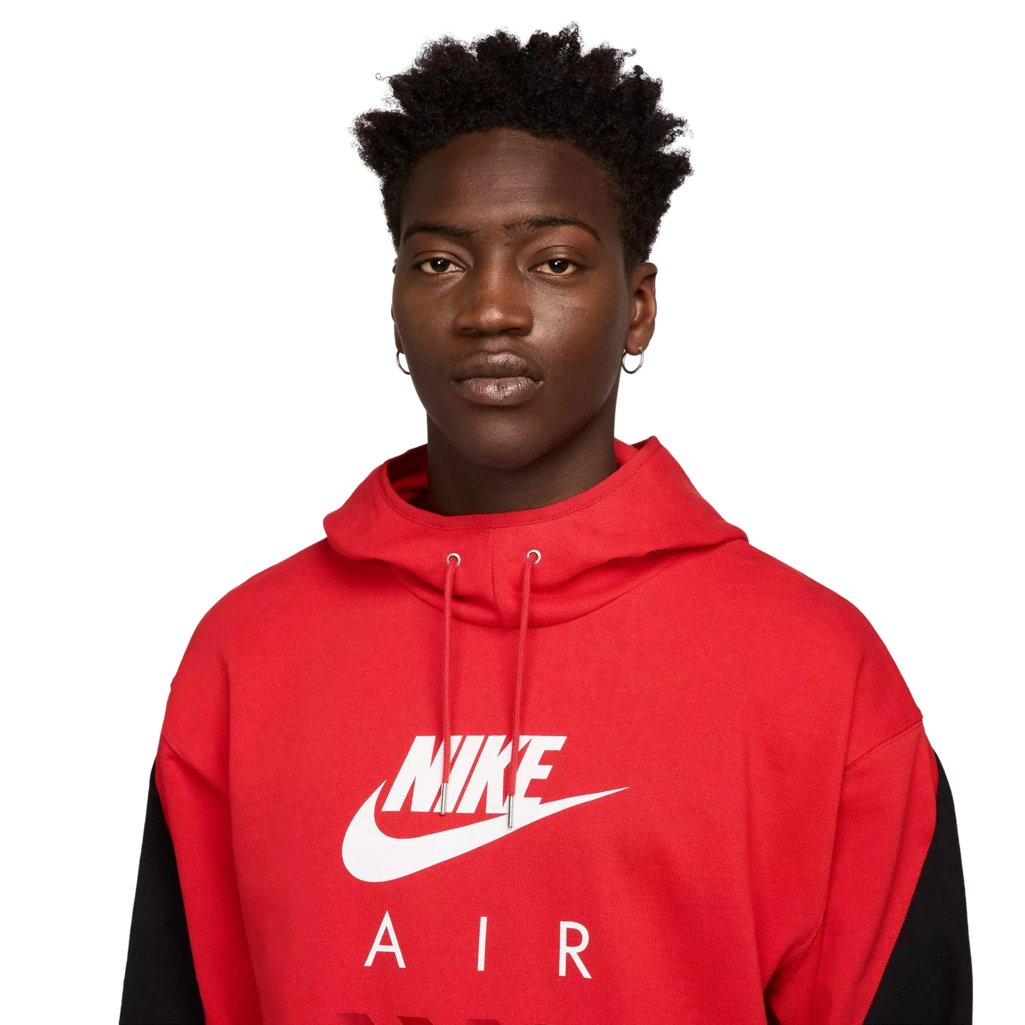 Nike Men's Air Fleece Pullover Hoodie - RED