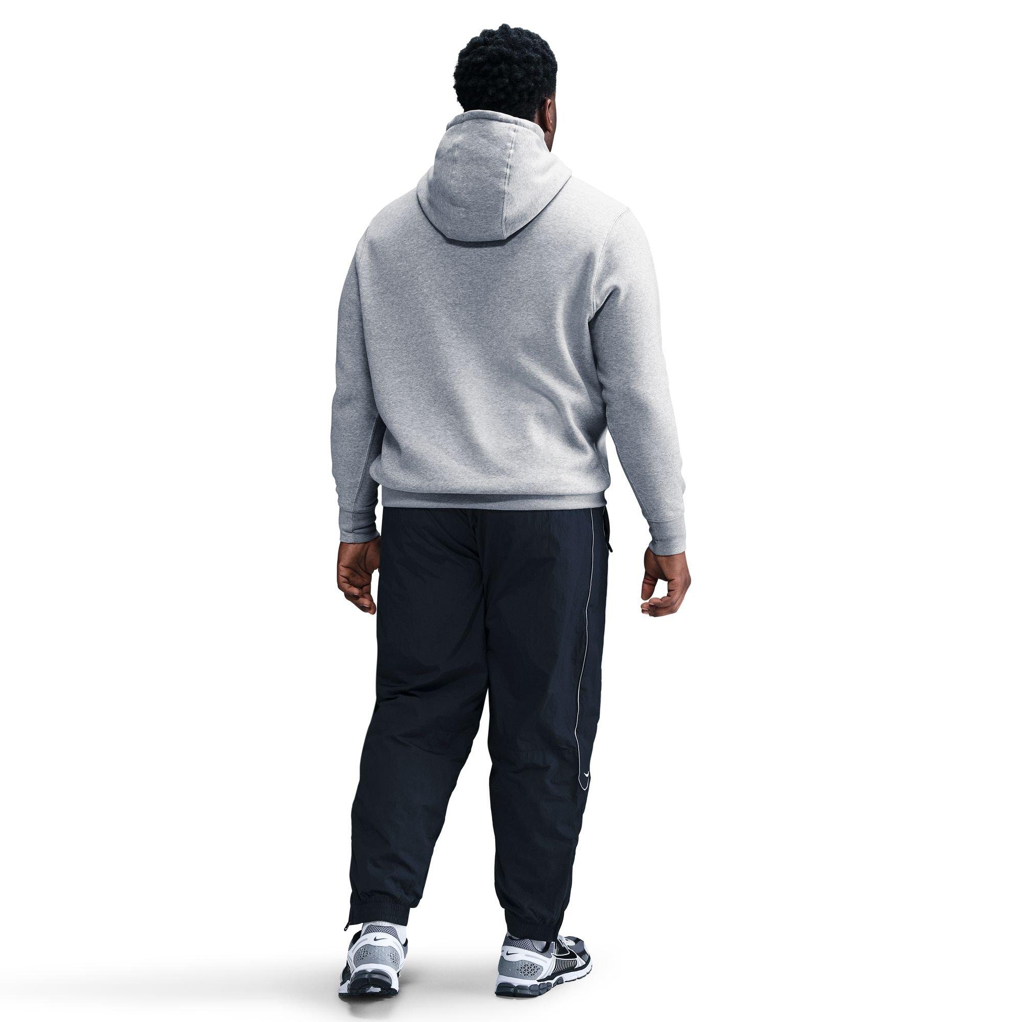 Nike Men's Club Pullover Fleece Hoodie - Grey - GREY Thumbnail View 2