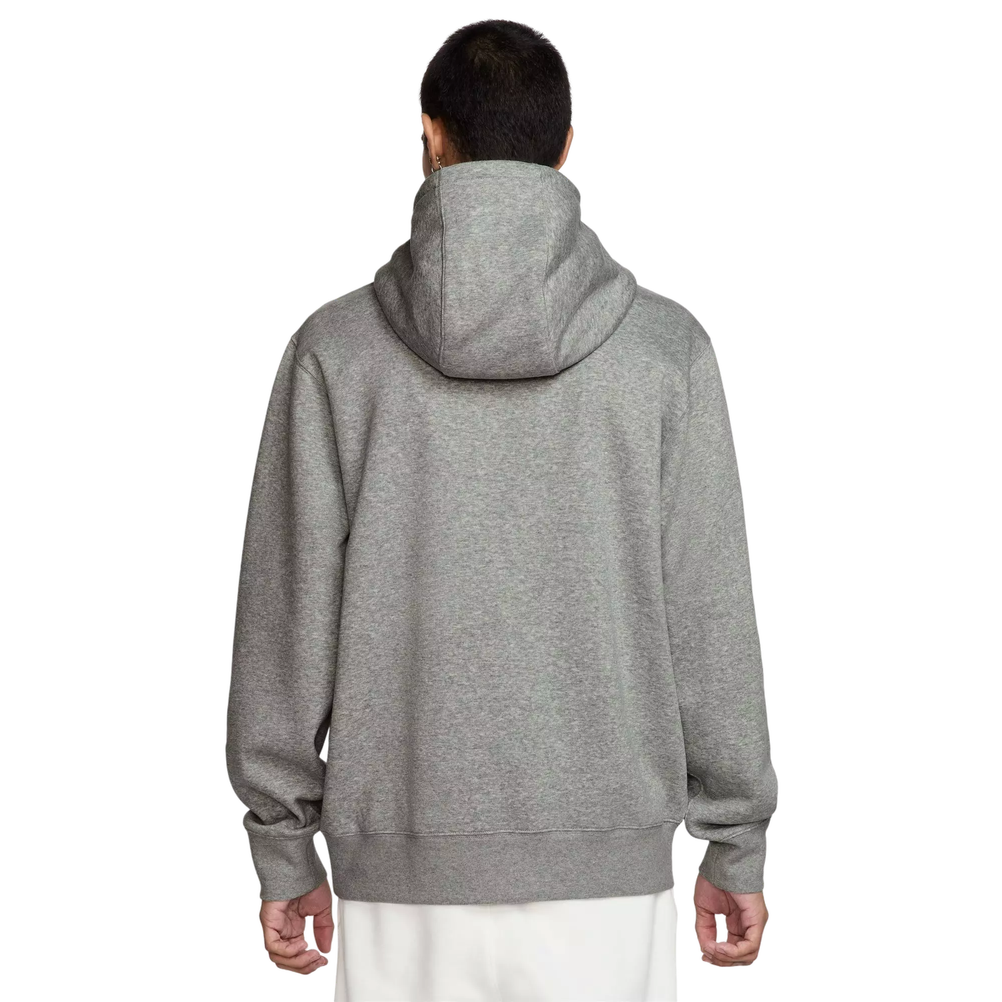 Nike Men's Club Pullover Fleece Hoodie-Grey - GREY
