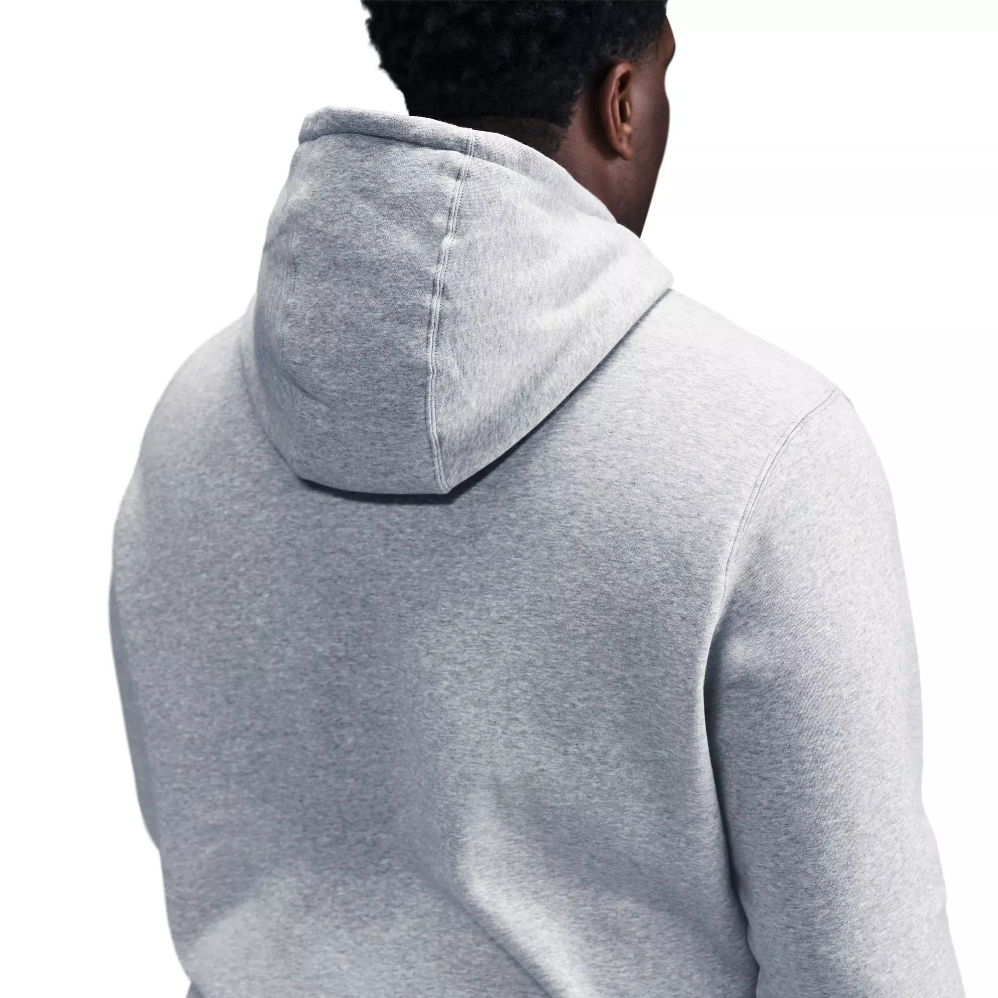Nike Men's Club Pullover Fleece Hoodie - Grey - GREY