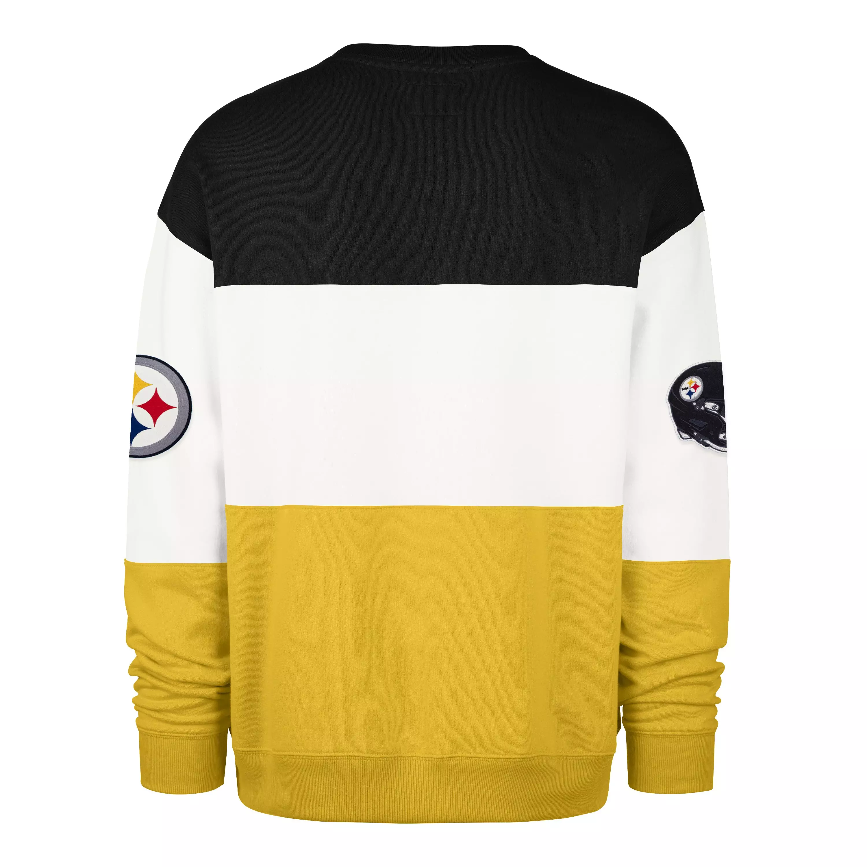 '47 Pittsburgh Steelers Maximalist Crew Fleece Sweater-Black - BLACK