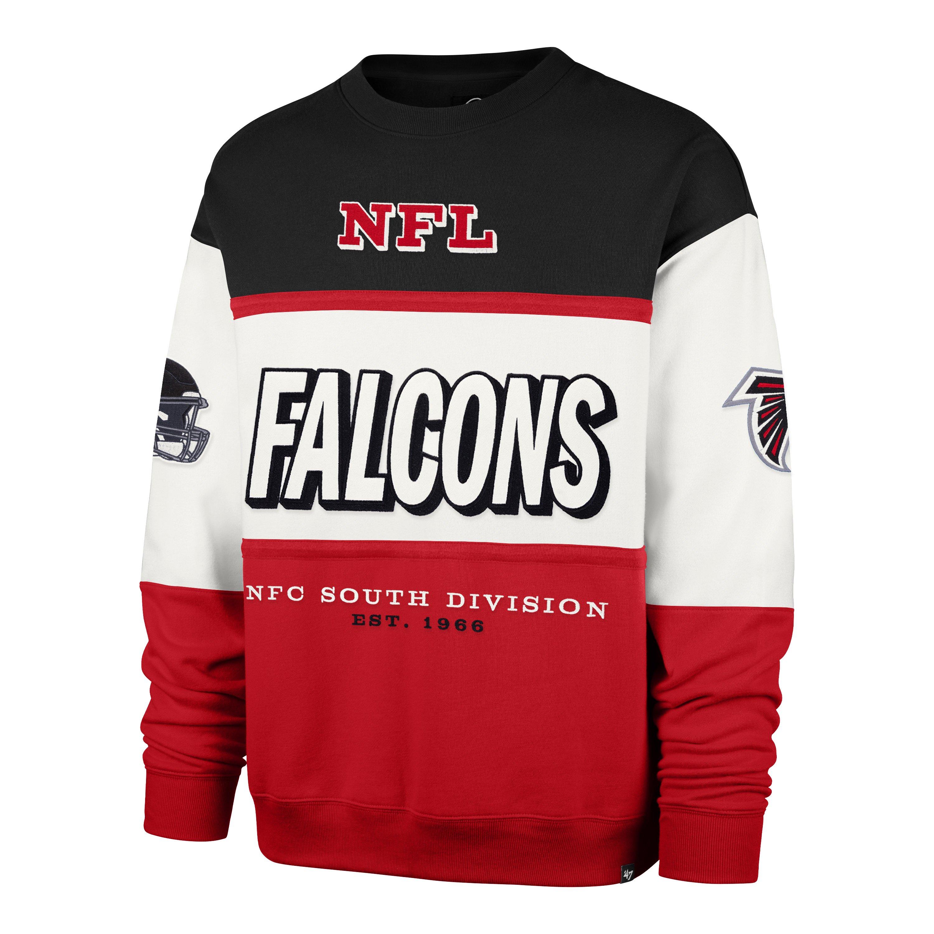 47 Atlanta Falcons Maximalist Crew Fleece Sweater - Black - BLACK Thumbnail View 1