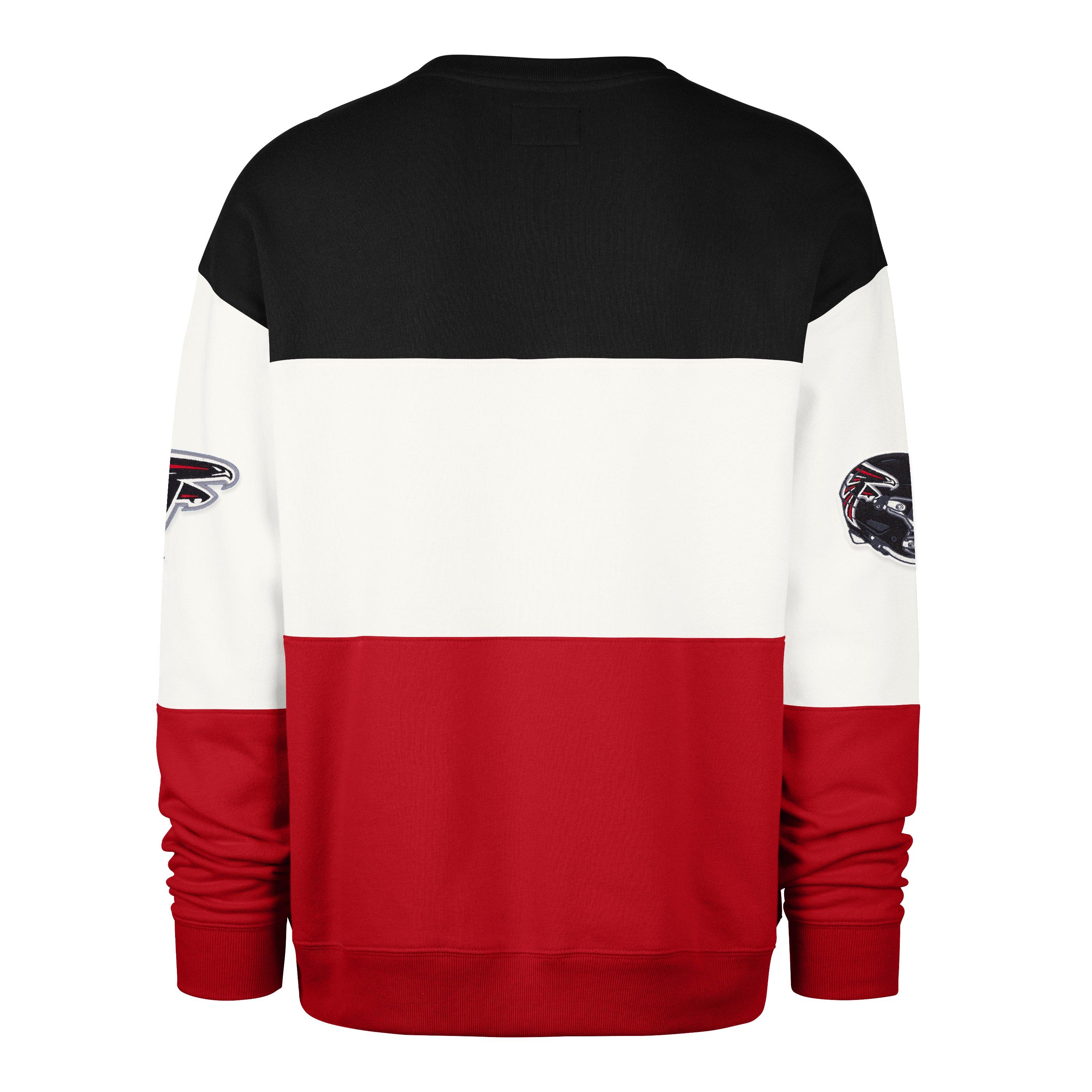 '47 Atlanta Falcons Maximalist Crew Fleece Sweater-Black - BLACK Thumbnail View 2