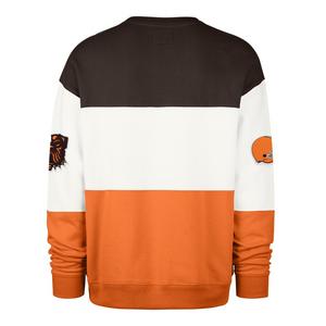'47 Cleveland Browns Maximalist Crew Fleece Sweater-Brown
