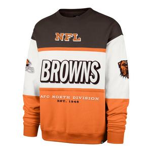 '47 Cleveland Browns Maximalist Crew Fleece Sweater-Brown