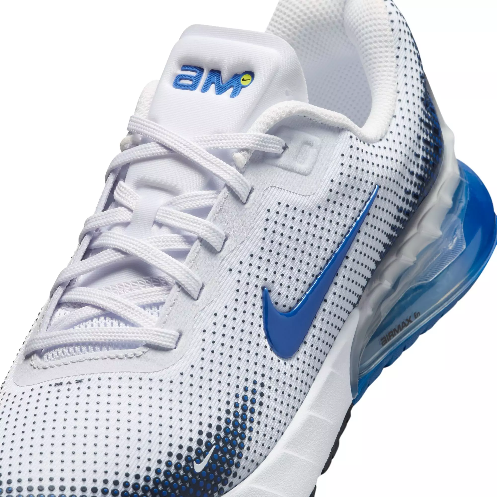 Nike Air Max Phoenix "White/Game Royal/Obsidian/Cyber" Grade School Boys' Shoe - WHITE/BLUE