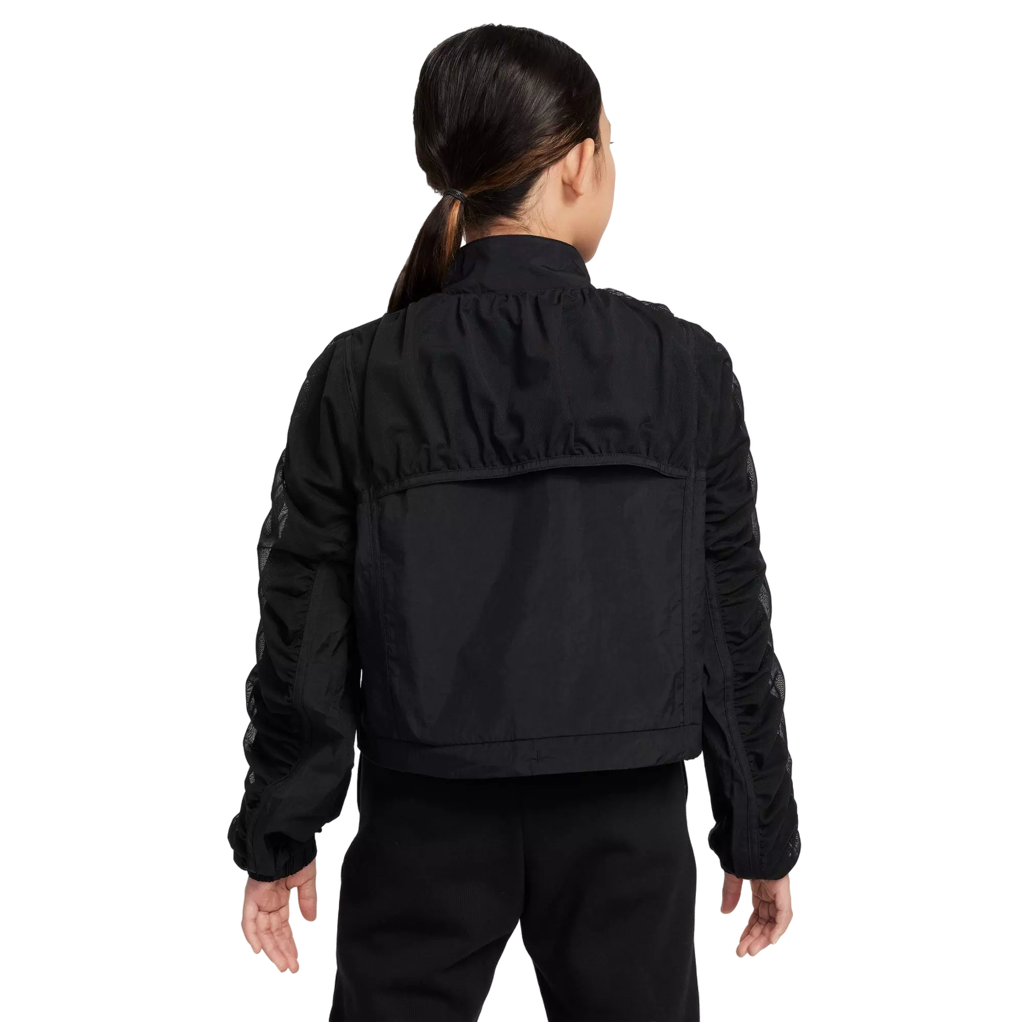 Nike Big Girls' Sportswear Woven Jacket - Black - BLACK
