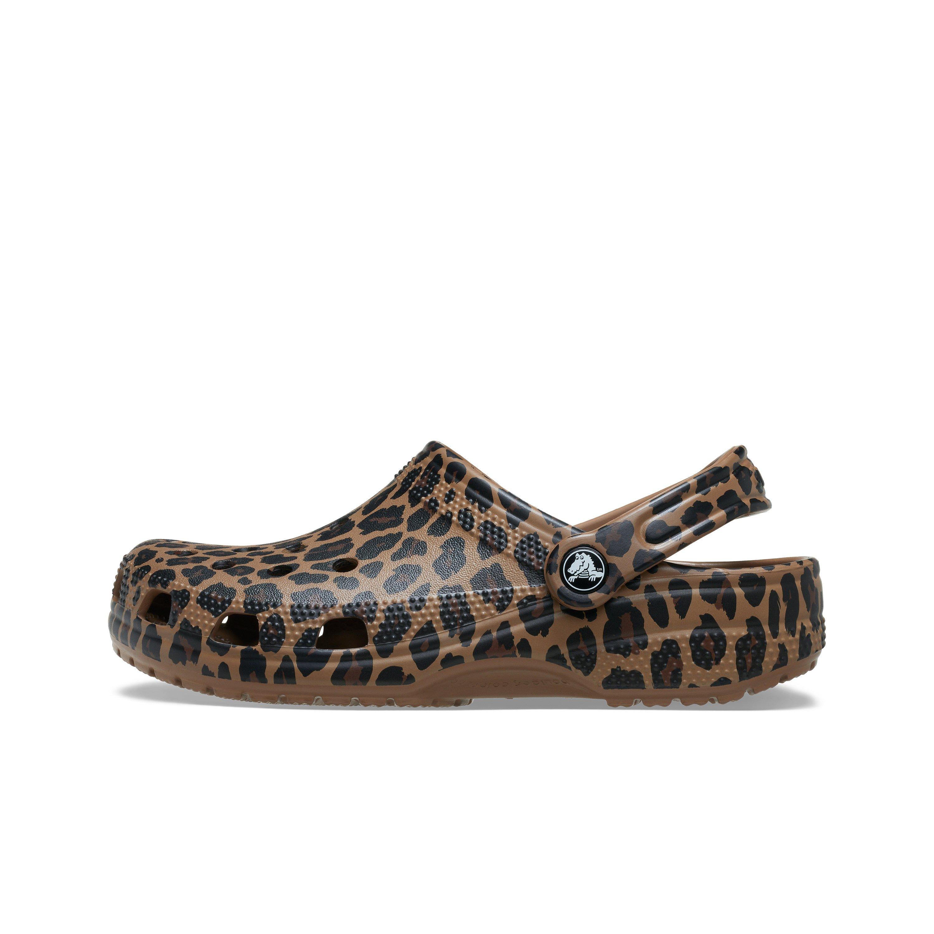 Crocs Classic "Leopard Print" Women's Clog - BLACK/BROWN Thumbnail View 2
