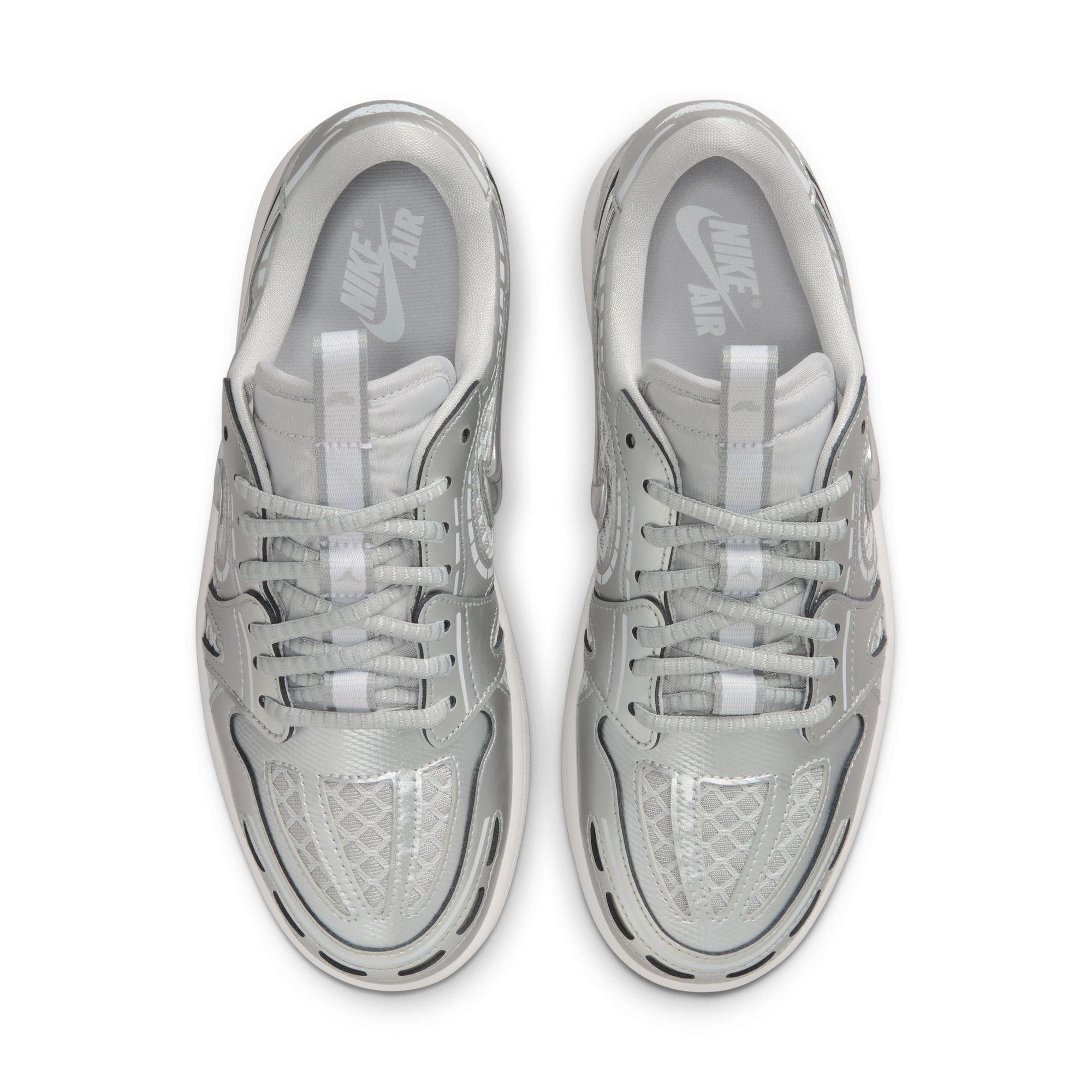 Jordan 1 Low Method of Make "Neutral Grey/Metallic Silver/White" Women's Shoe - SILVER Thumbnail View 7