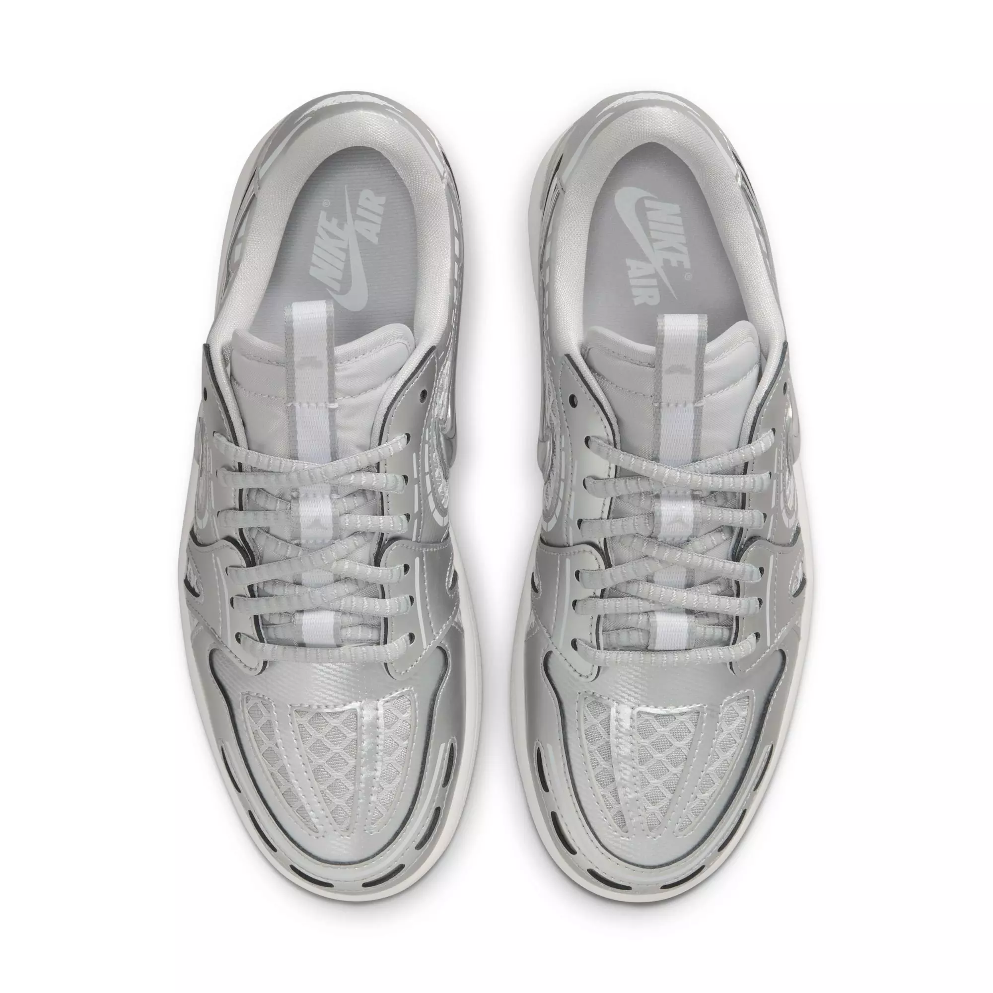 Jordan 1 Low Method of Make "Neutral Grey/Metallic Silver/White" Women's Shoe - SILVER