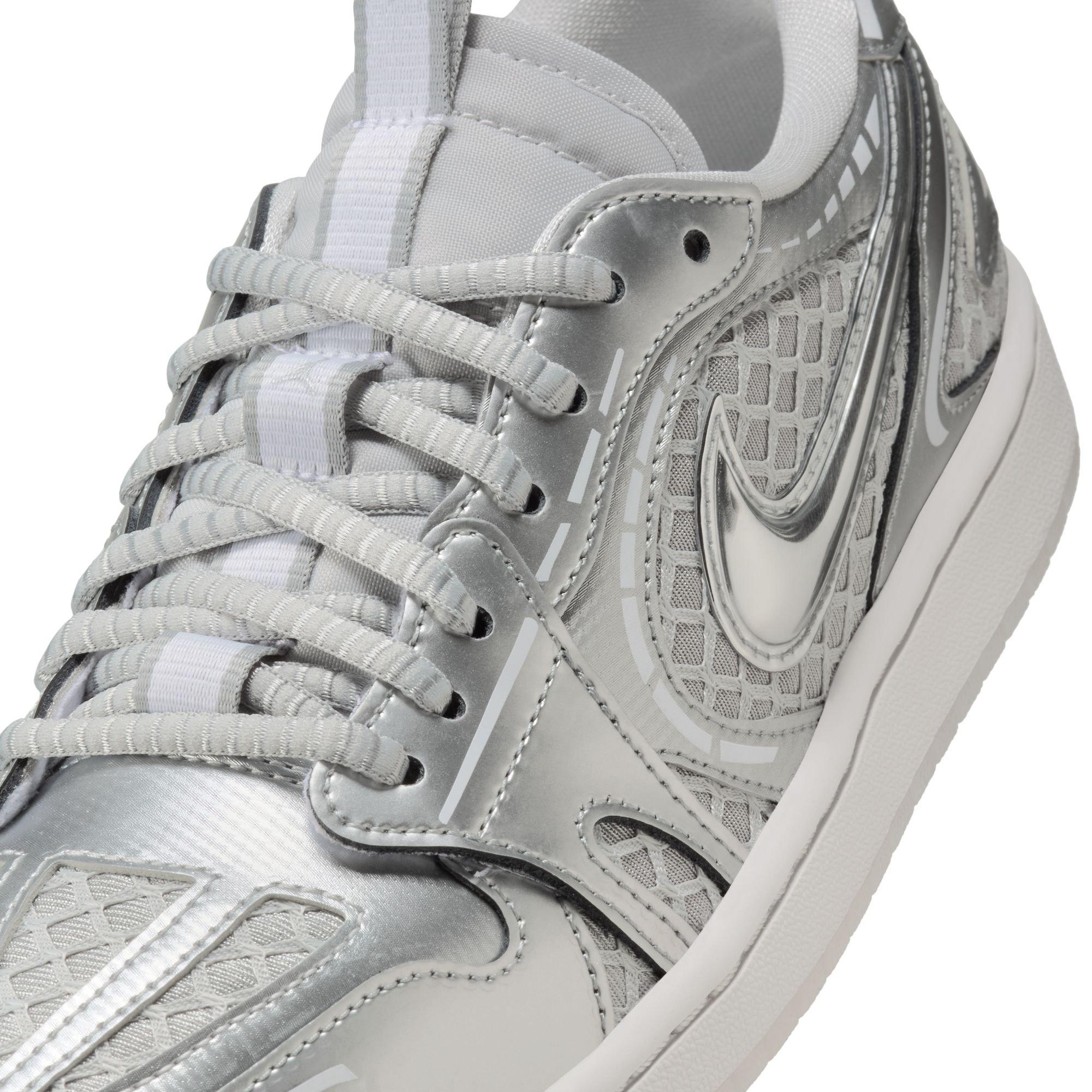 Jordan 1 Low Method of Make "Neutral Grey/Metallic Silver/White" Women's Shoe - SILVER Thumbnail View 10