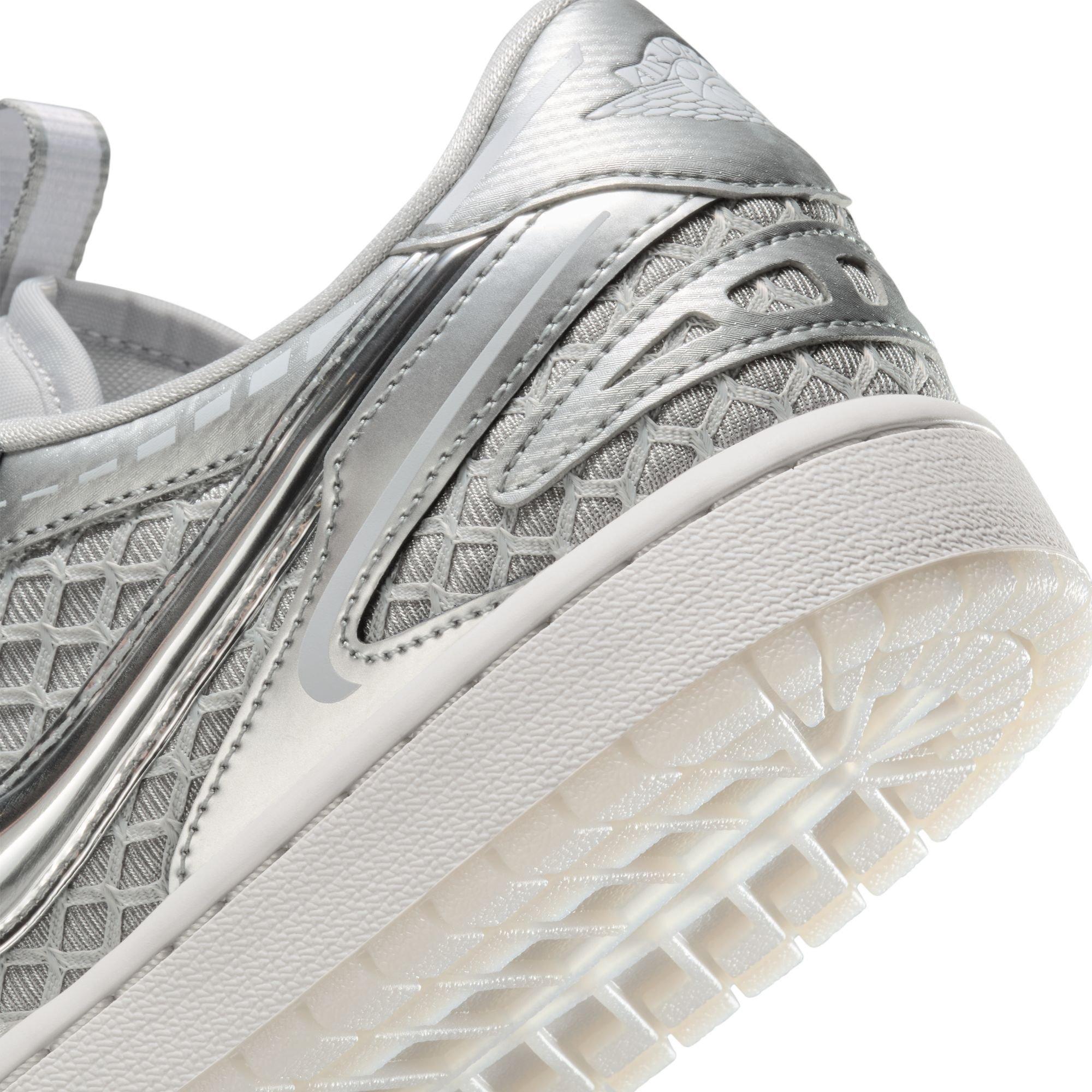Jordan 1 Low Method of Make "Neutral Grey/Metallic Silver/White" Women's Shoe - SILVER Thumbnail View 11