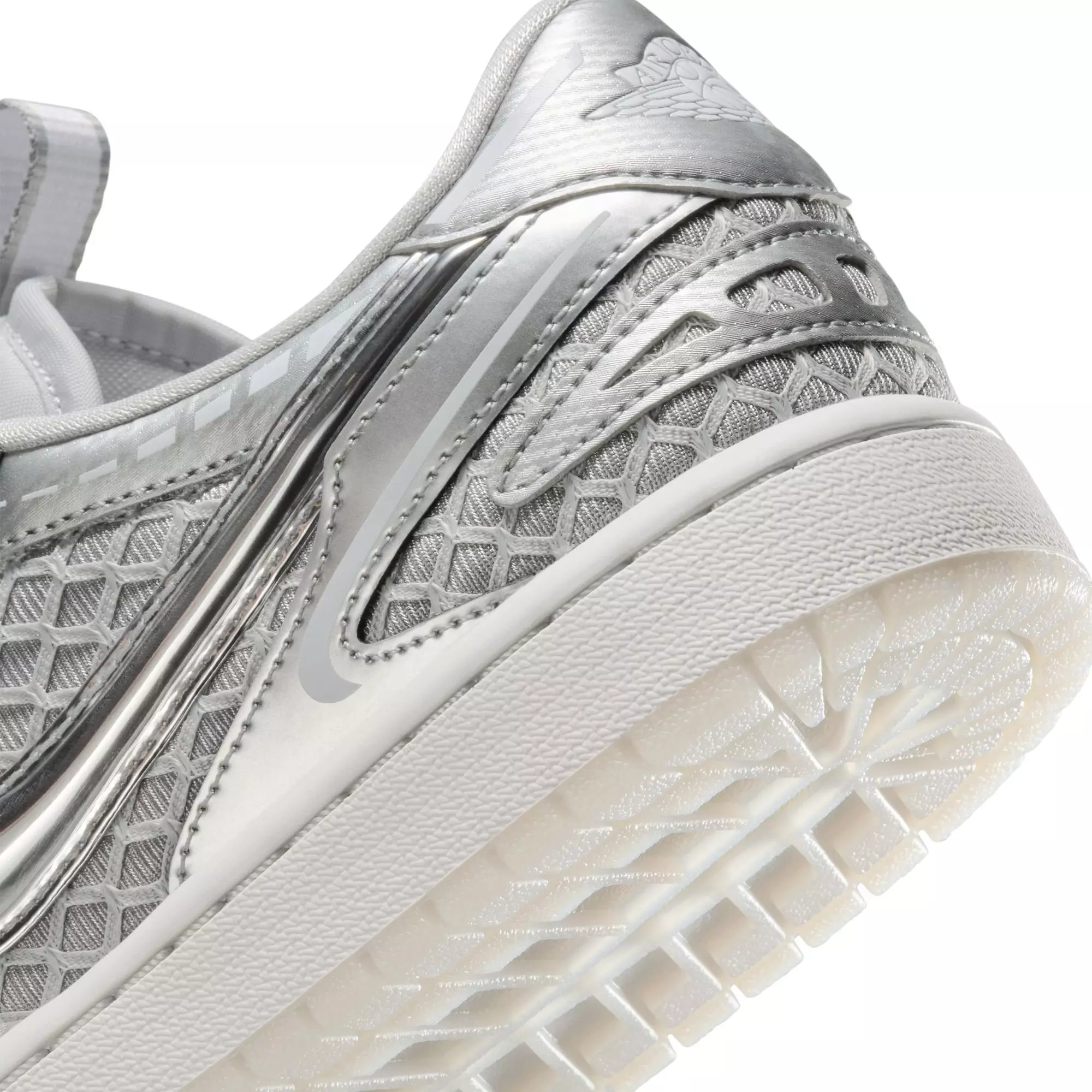 Jordan 1 Low Method of Make "Neutral Grey/Metallic Silver/White" Women's Shoe - SILVER