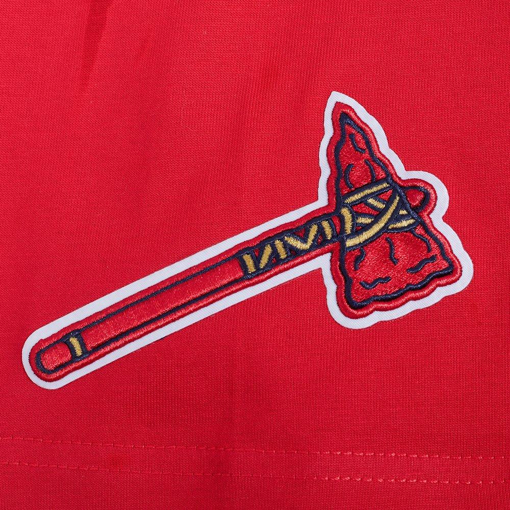Pro Standard Men's Atlanta Braves License Plate Short Sleeve Tee-Red - RED Thumbnail View 5