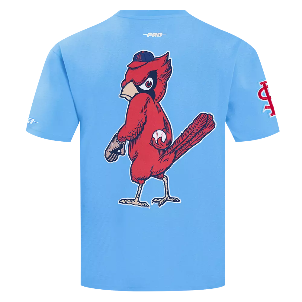 Pro Standard Men's St. Louis Cardinals License Plate Short Sleeve Tee-Light Blue - LT BLUE